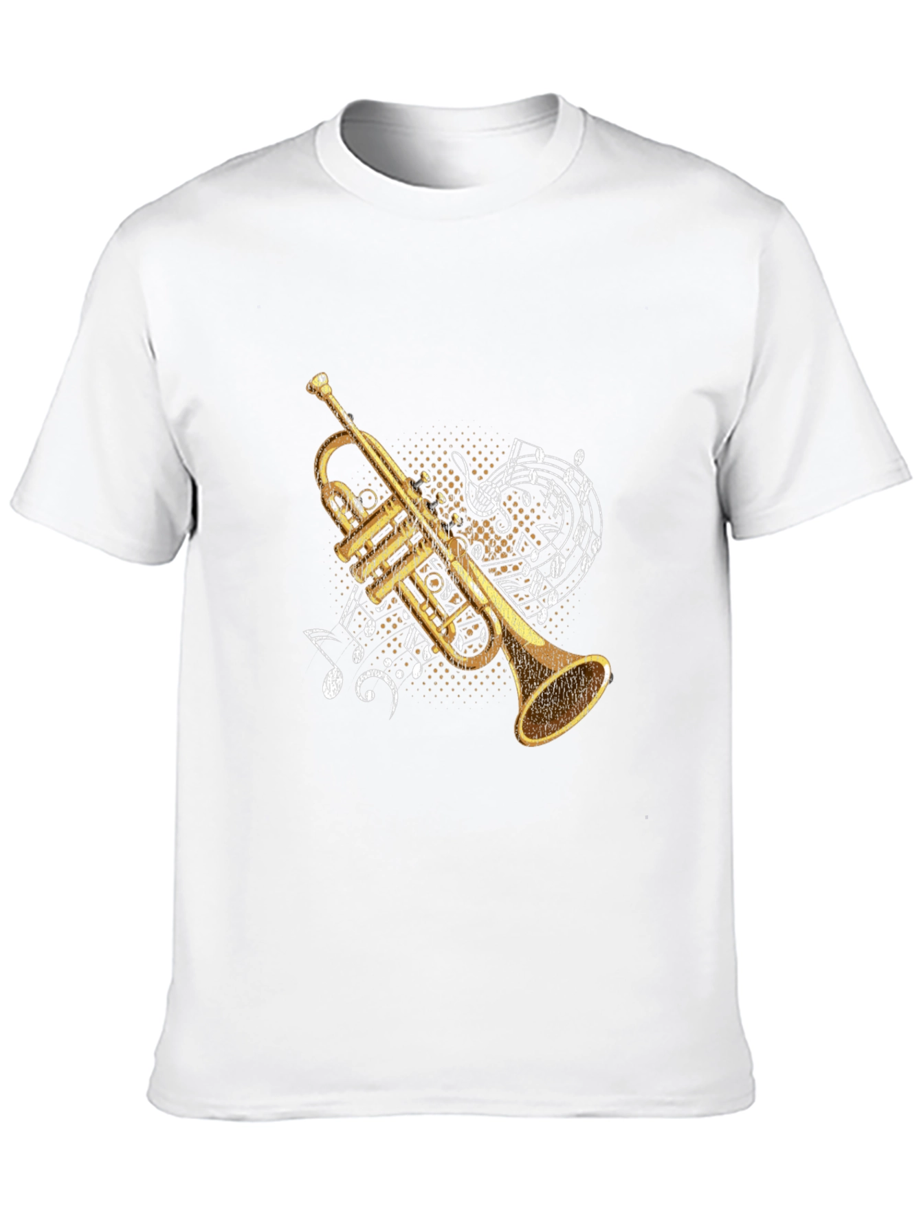 Trumpet & Music Notes Graphic Tee