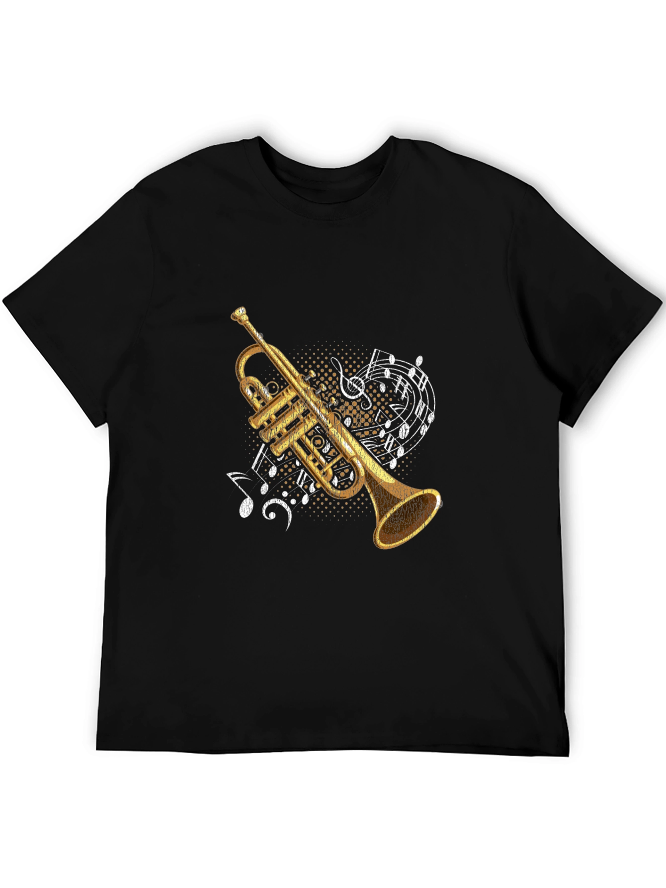 Trumpet & Music Notes Graphic Tee