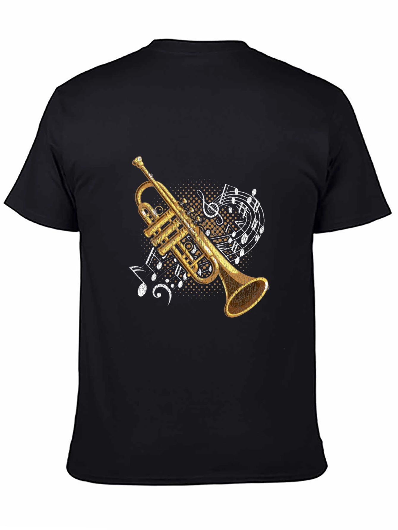 Trumpet & Music Notes Graphic Tee