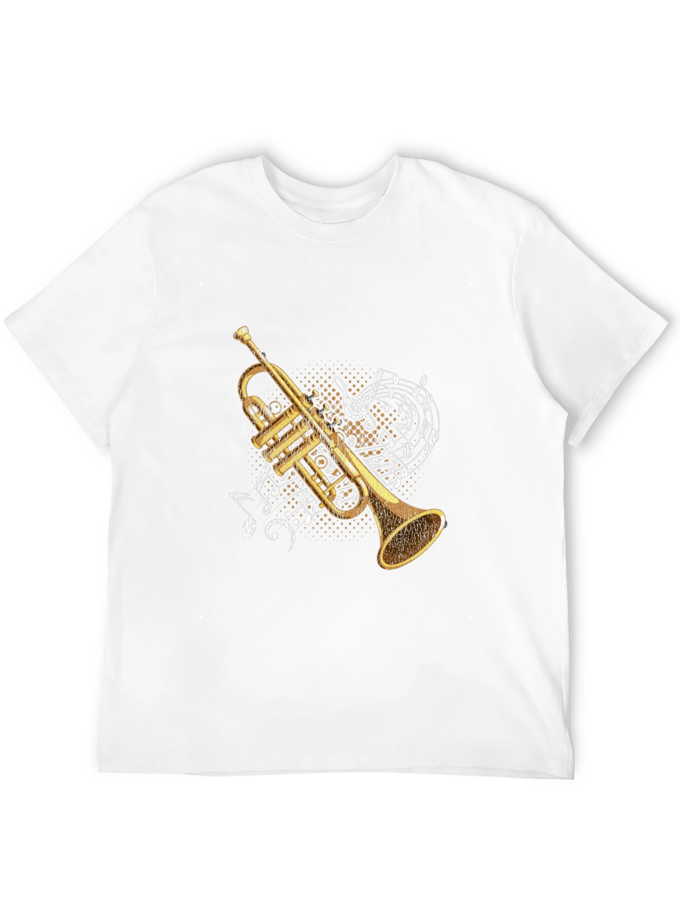 Trumpet & Music Notes Graphic Tee