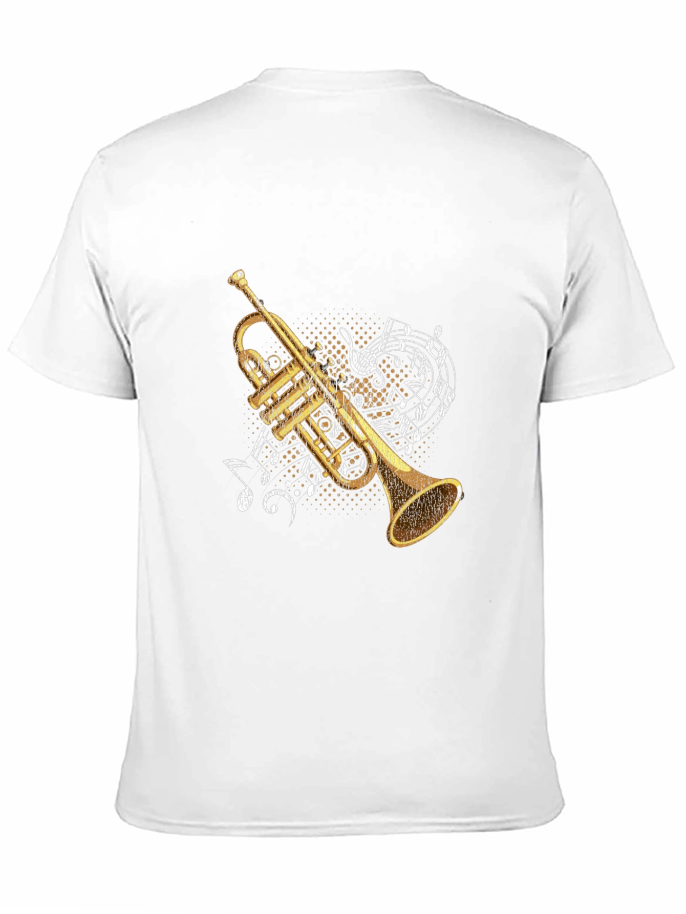 Trumpet & Music Notes Graphic Tee