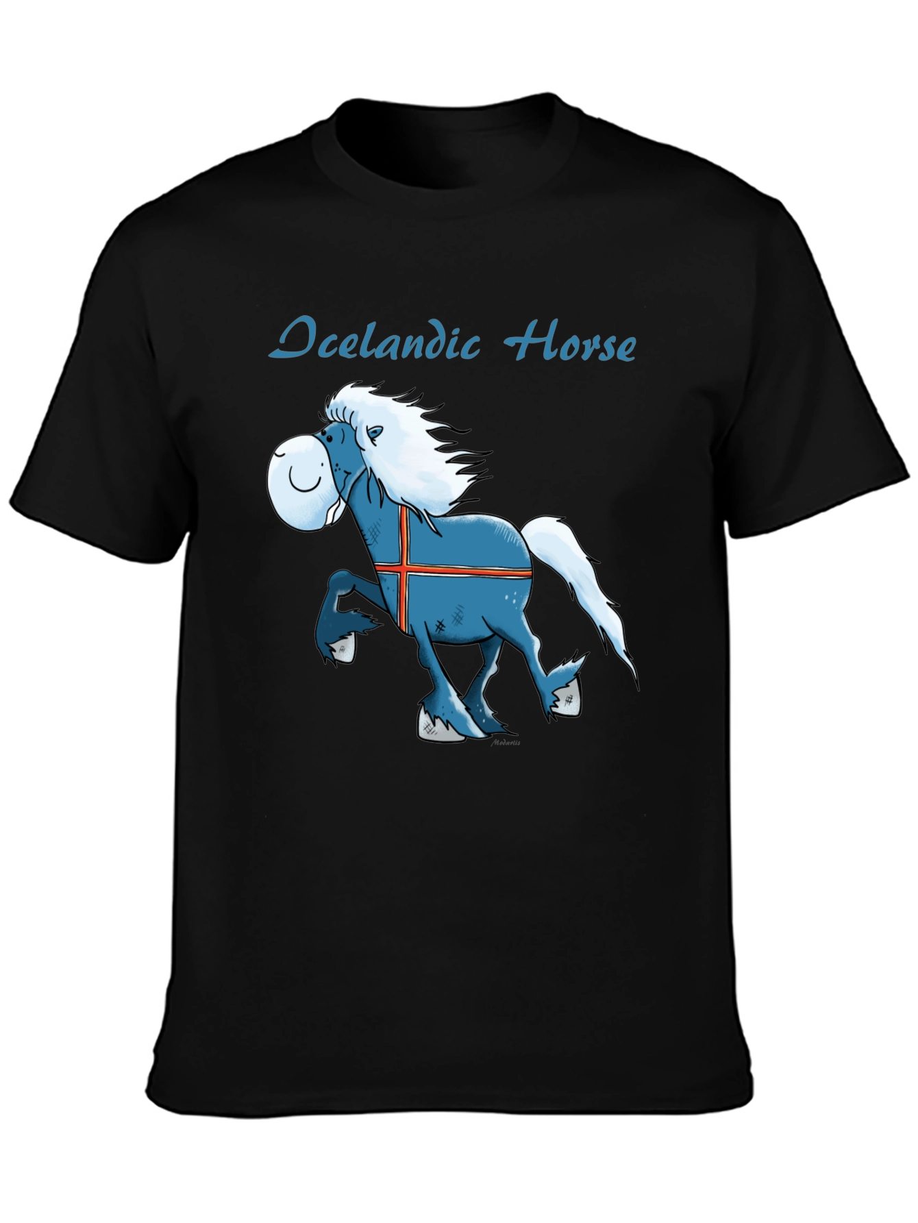 Icelandic Horse Graphic Tee - Fun Cartoon T-Shirt