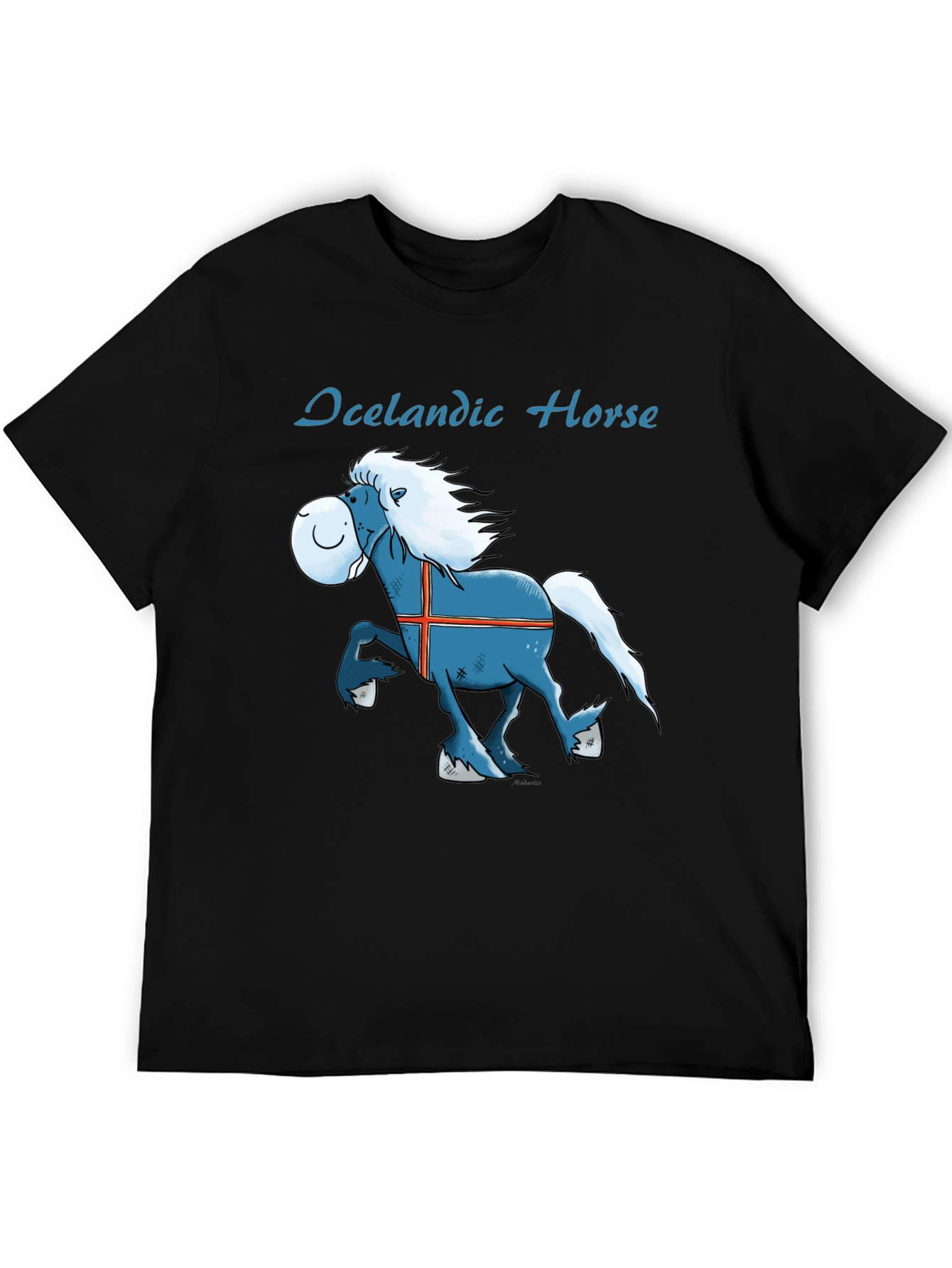 Icelandic Horse Graphic Tee - Fun Cartoon T-Shirt