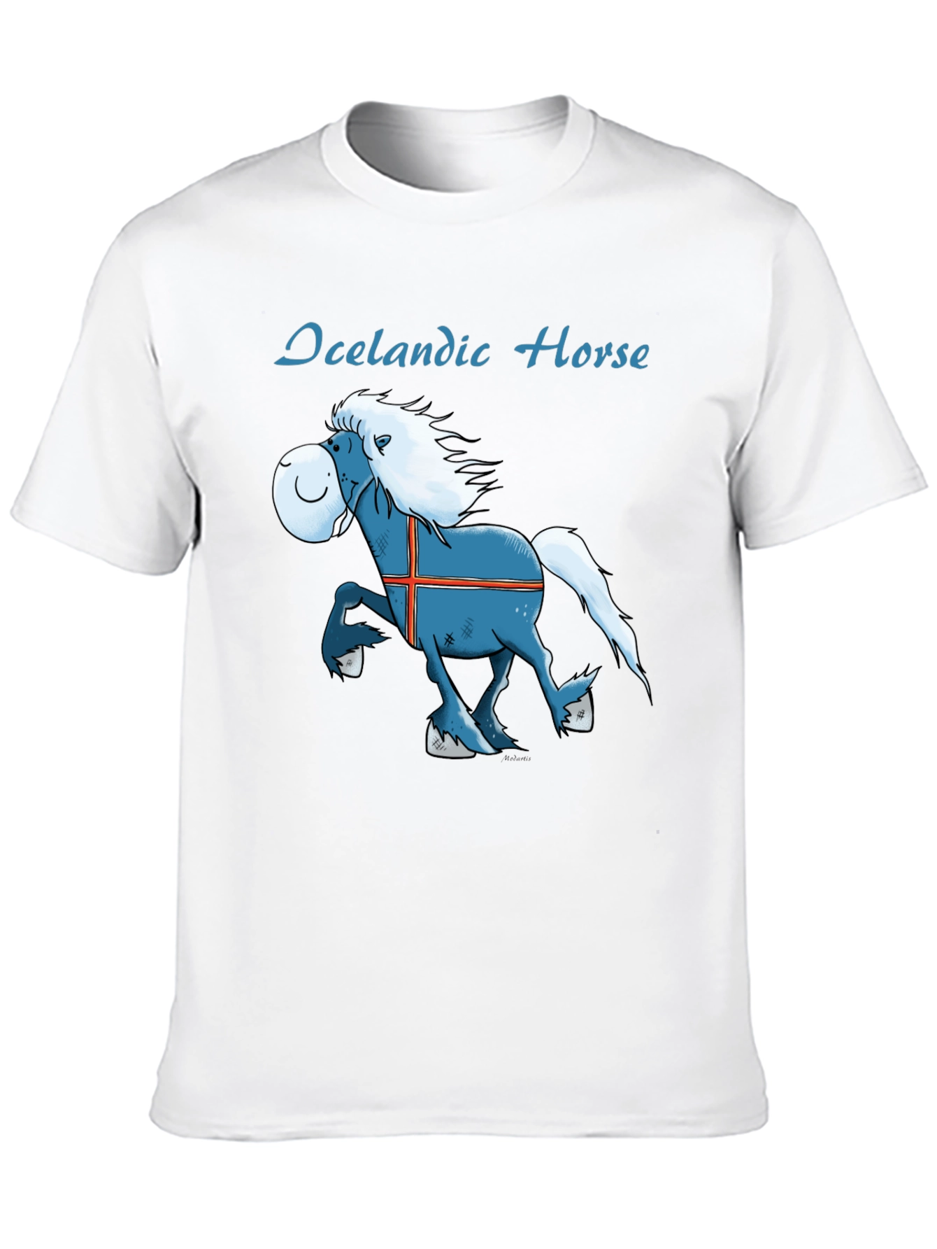 Icelandic Horse Graphic Tee - Fun Cartoon T-Shirt