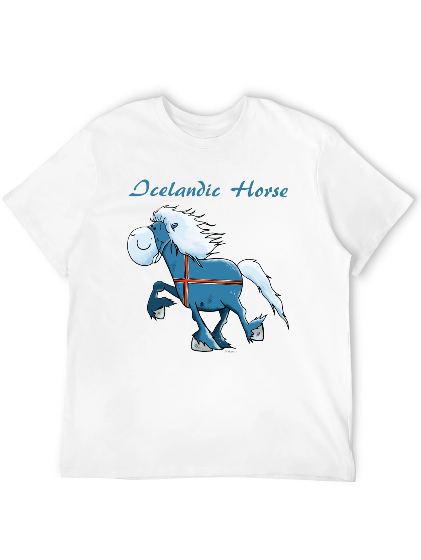 Icelandic Horse Graphic Tee - Fun Cartoon T-Shirt