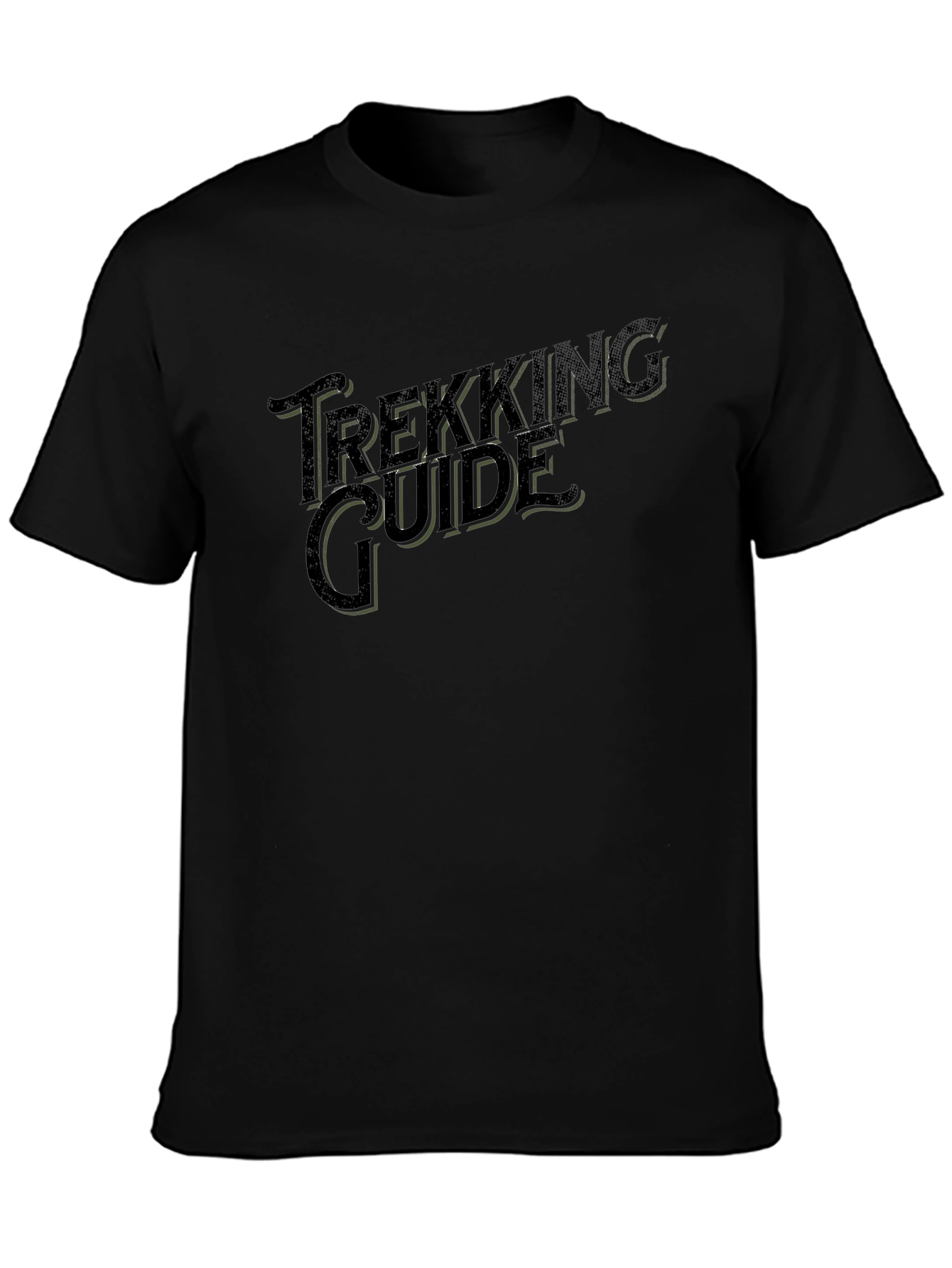 Trekking Guide Black Graphic T-Shirt