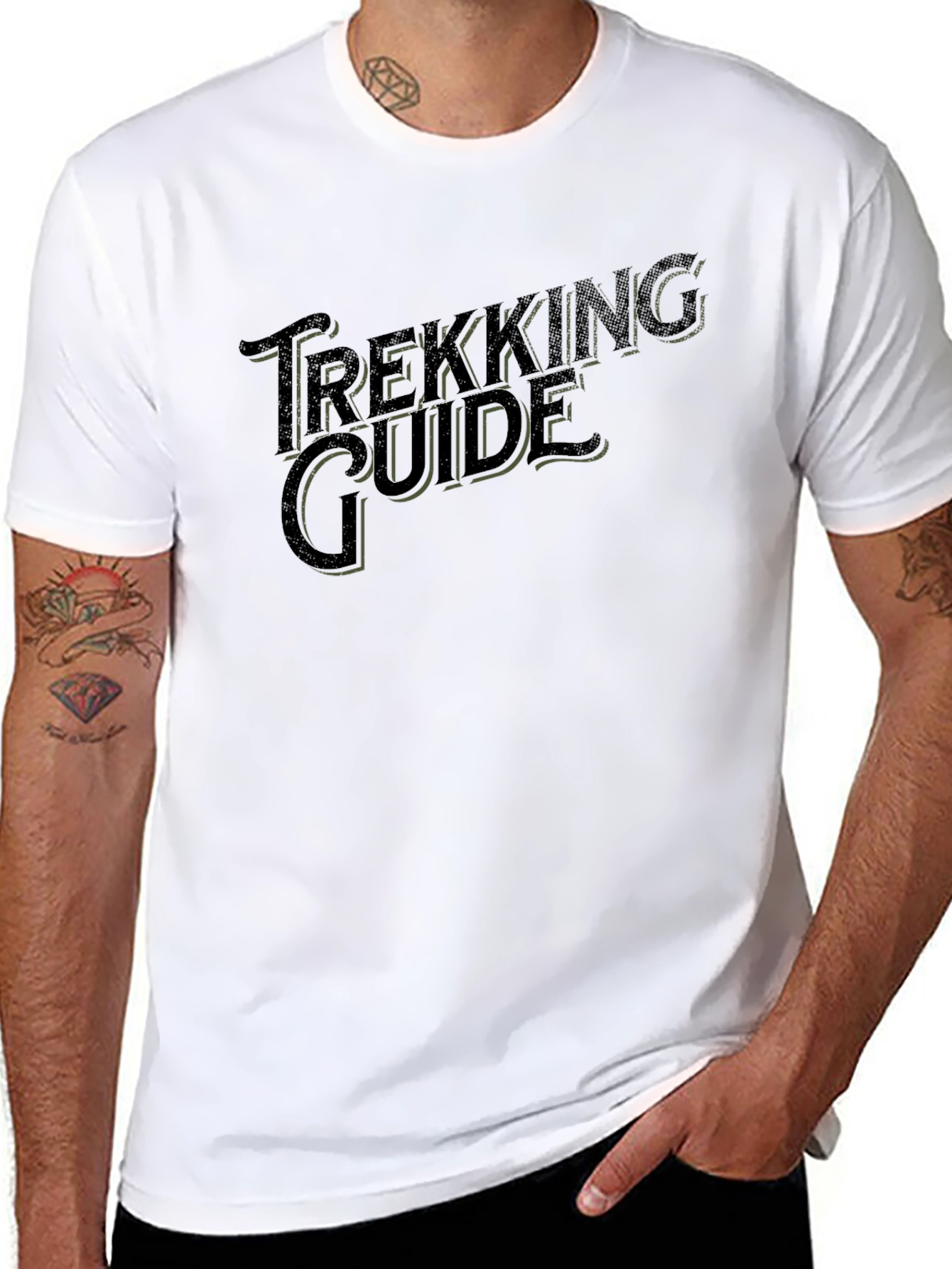 Trekking Guide Black Graphic T-Shirt