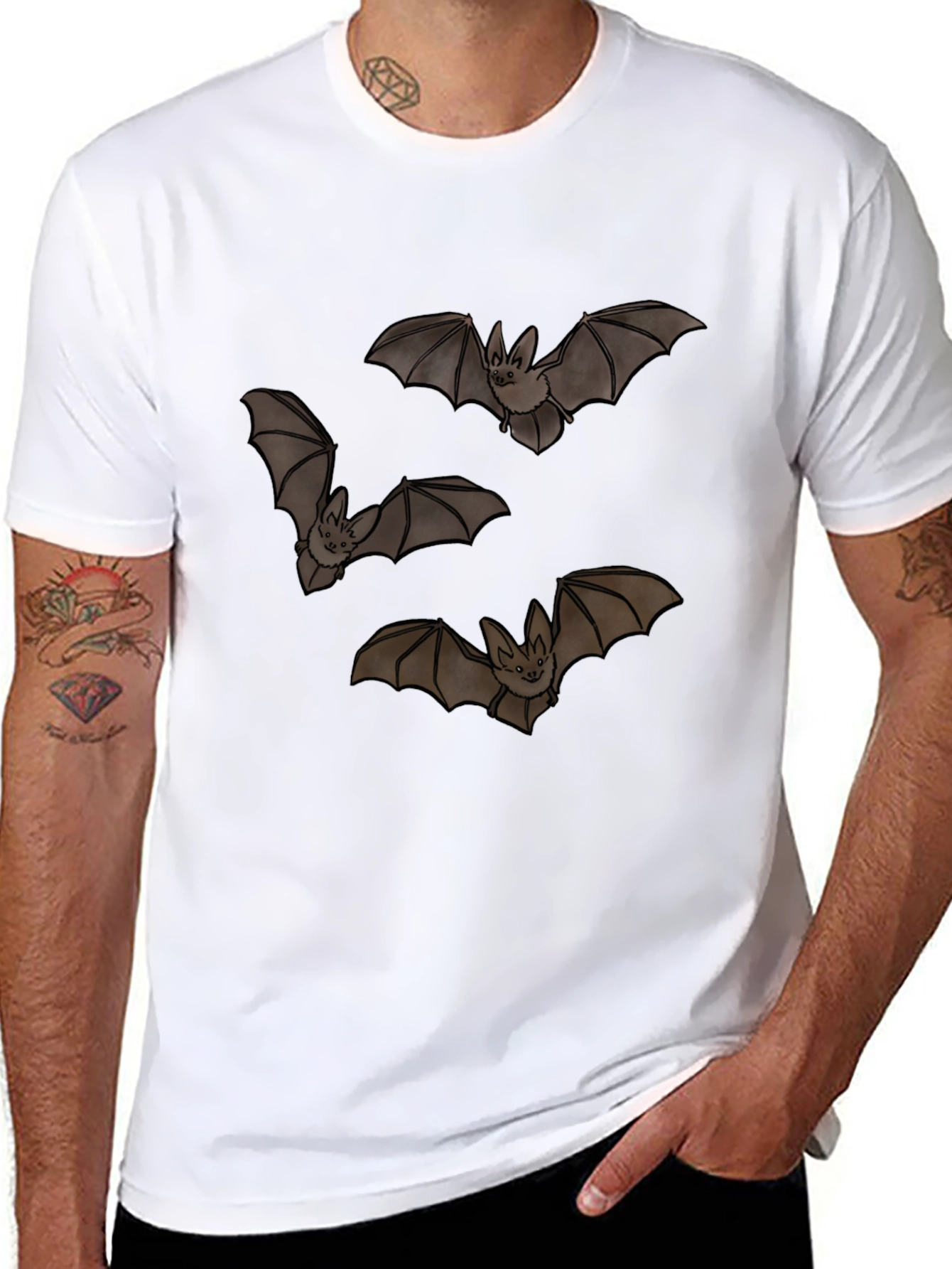 Bat Graphic Black T-Shirt