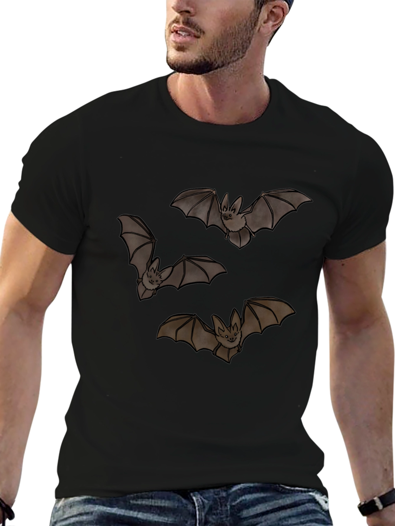 Bat Graphic Black T-Shirt