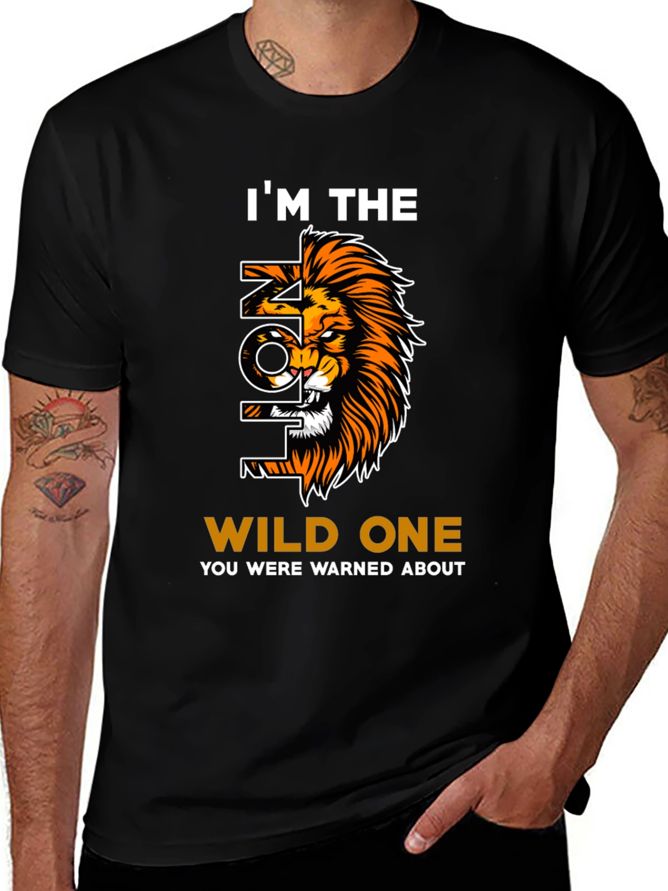 Wild Lion Graphic Print Tee