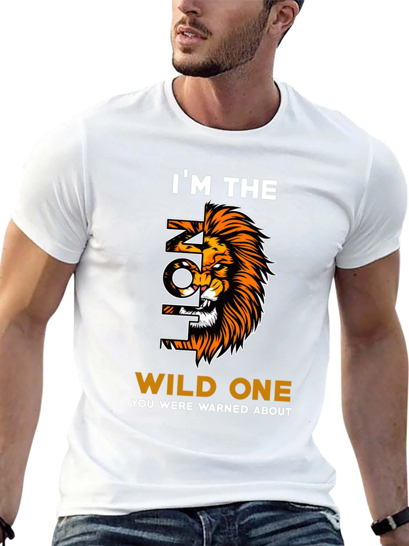 Wild Lion Graphic Print Tee