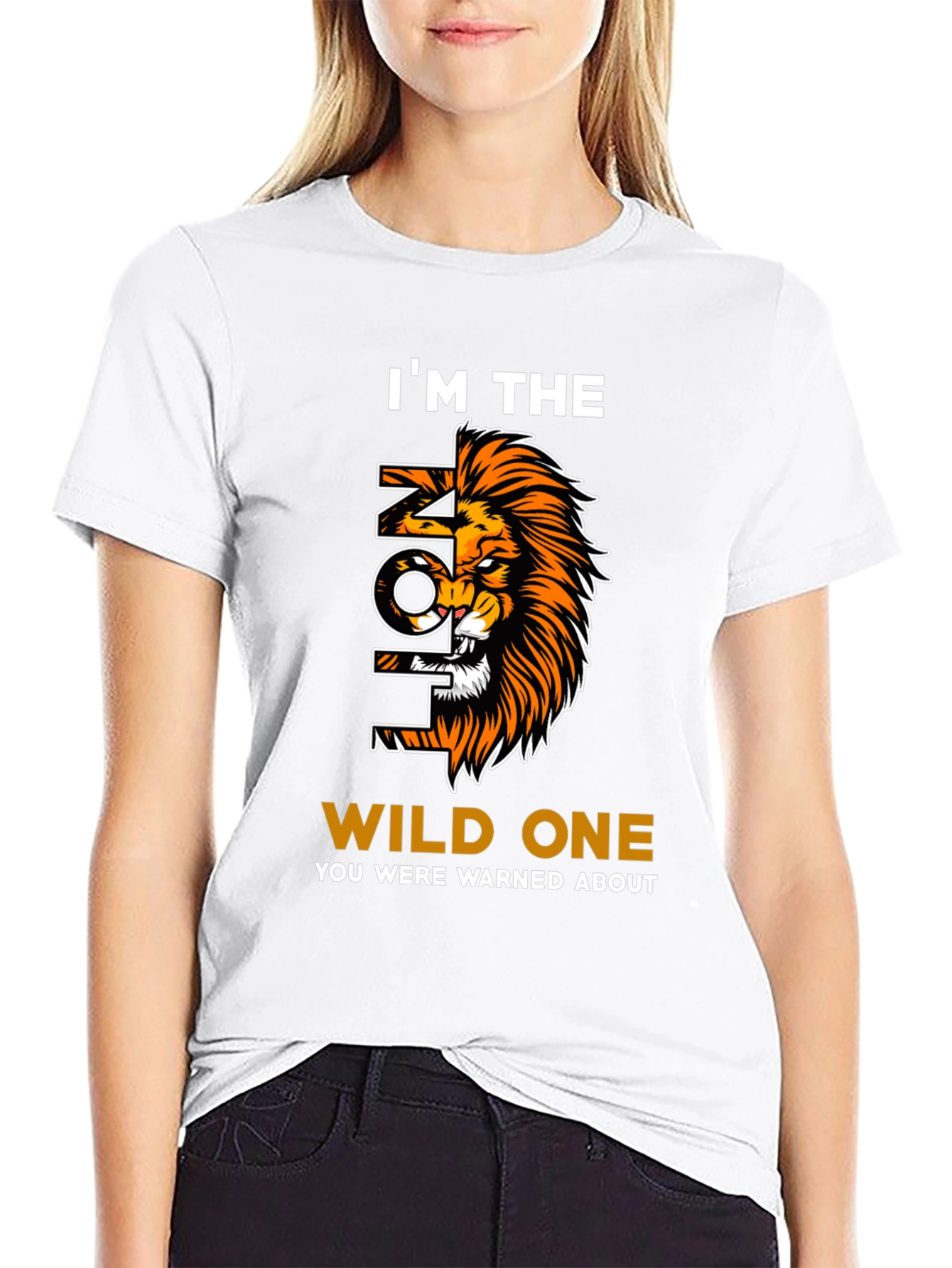 Wild Lion Graphic Print Tee