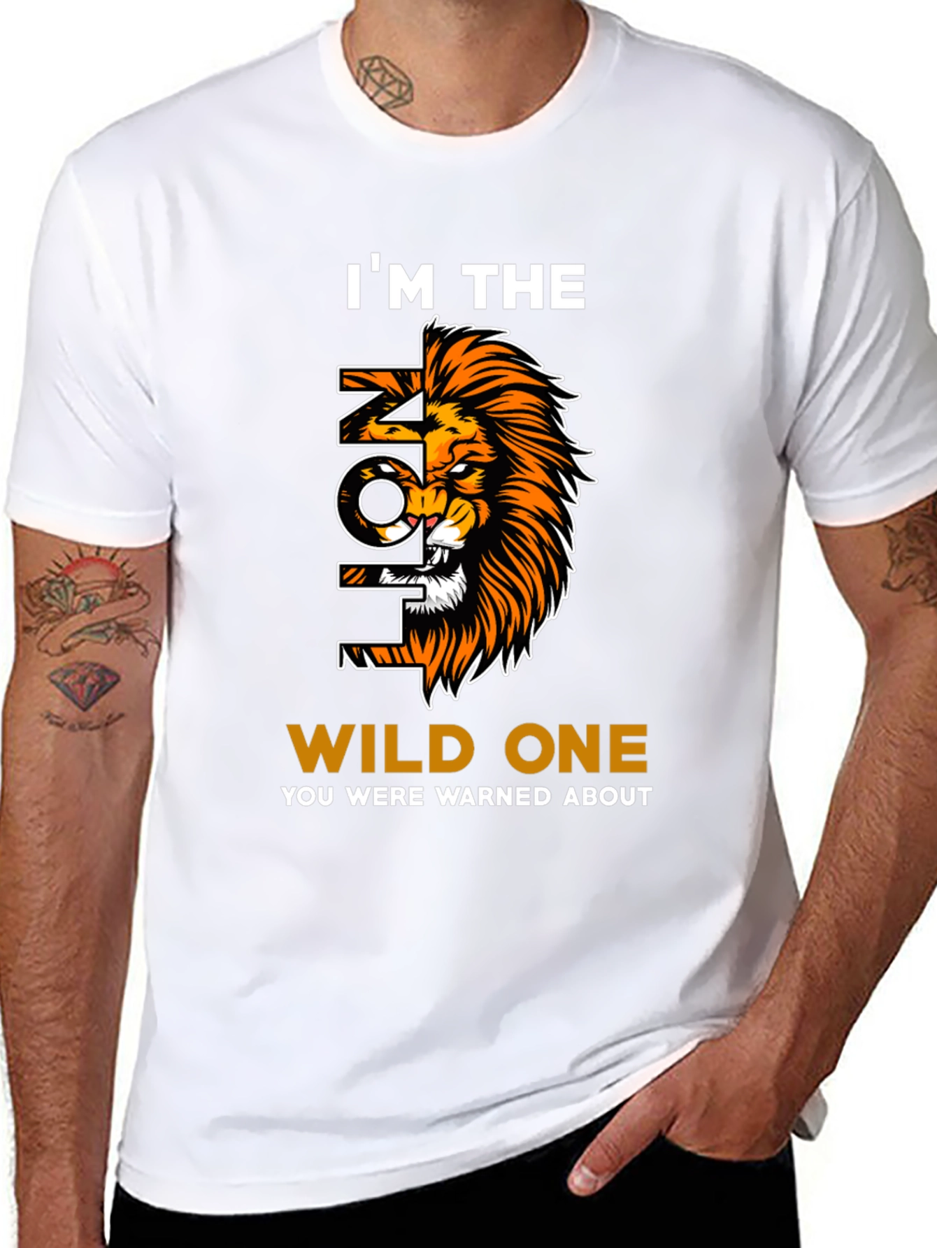 Wild Lion Graphic Print Tee