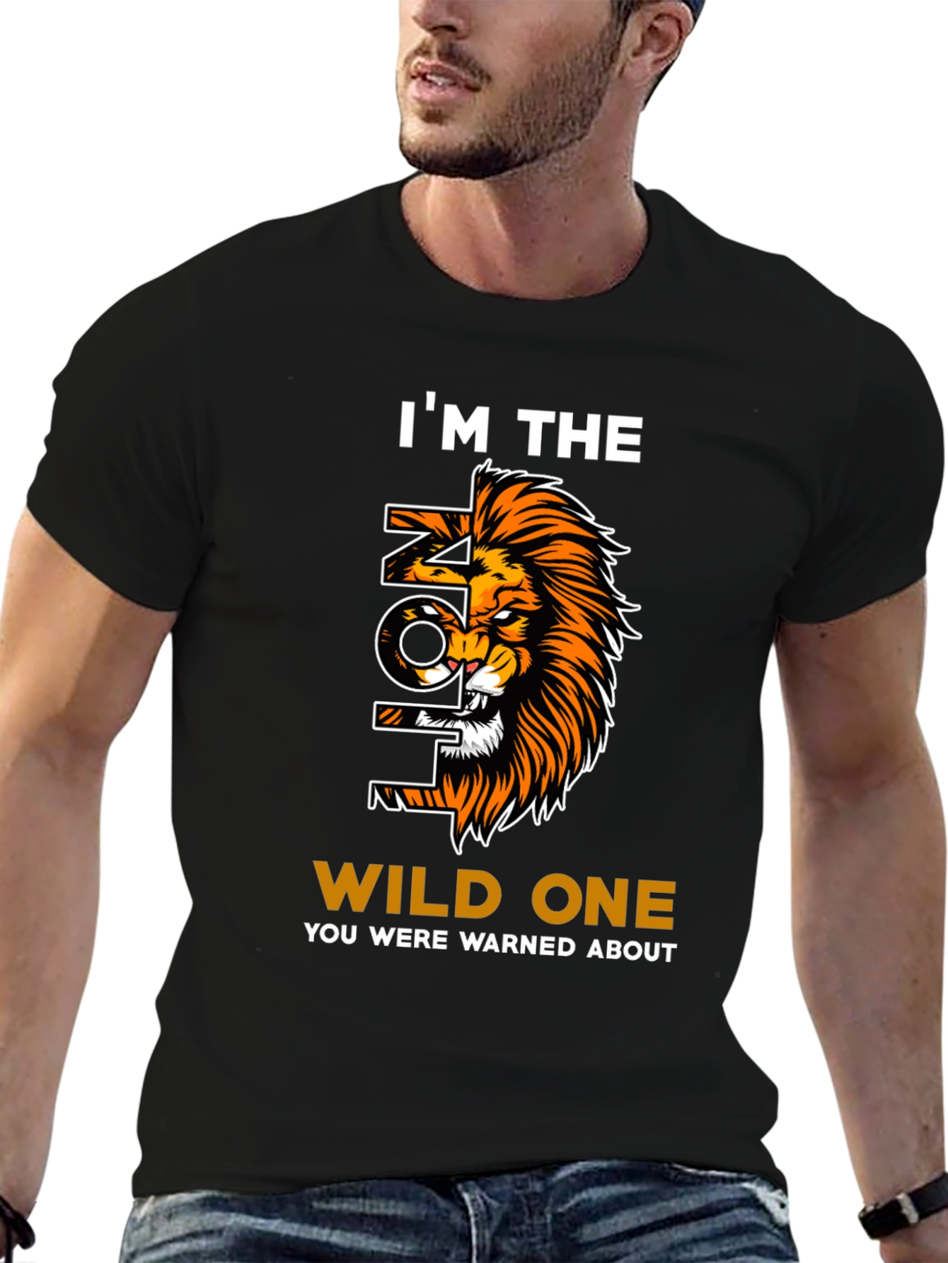 Wild Lion Graphic Print Tee