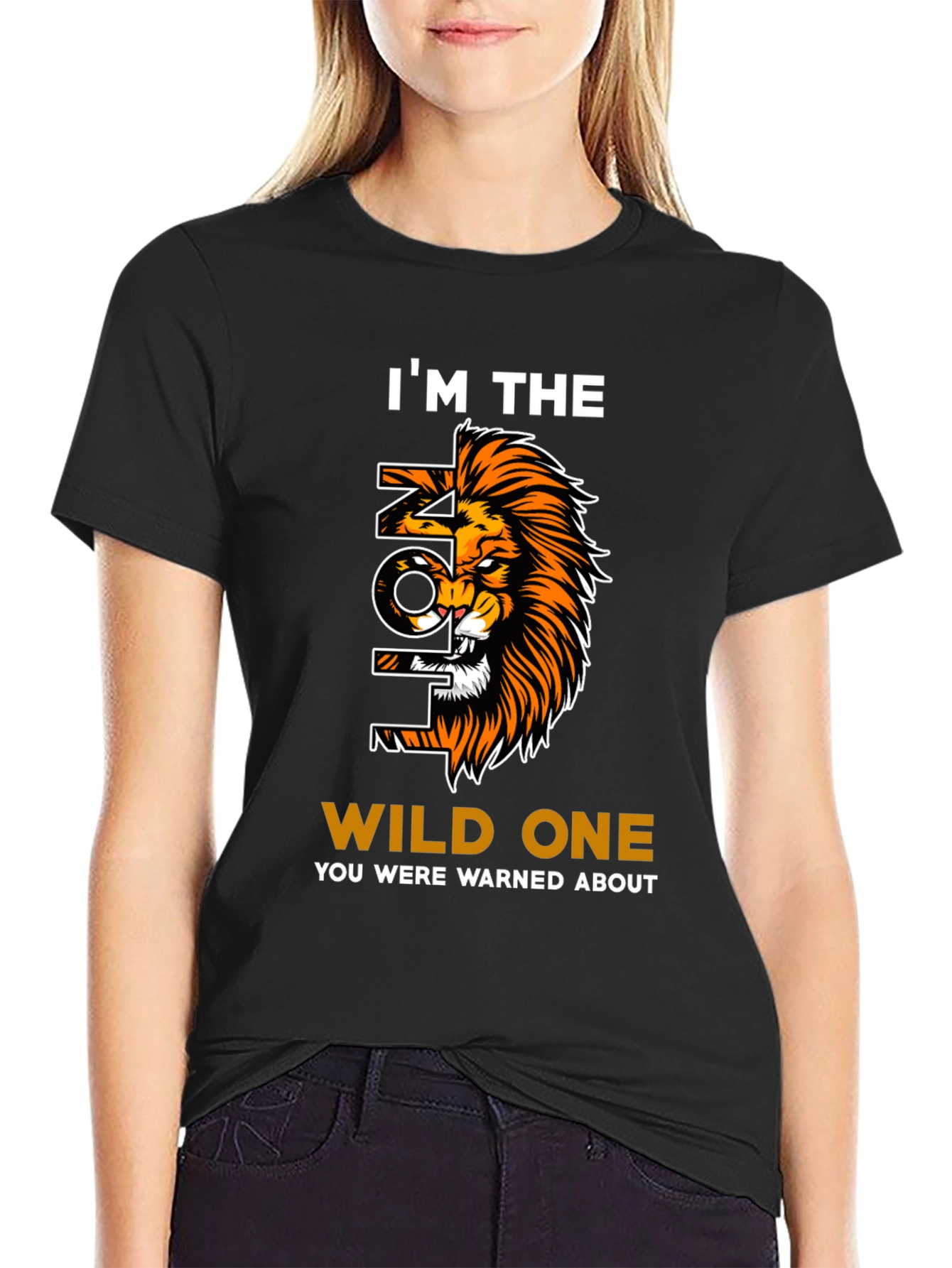 Wild Lion Graphic Print Tee