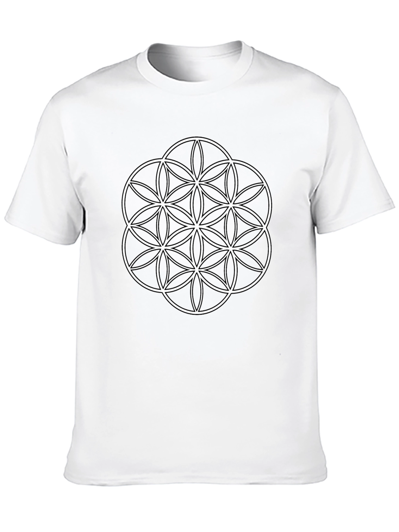 Flower of Life Graphic T-Shirt - Black