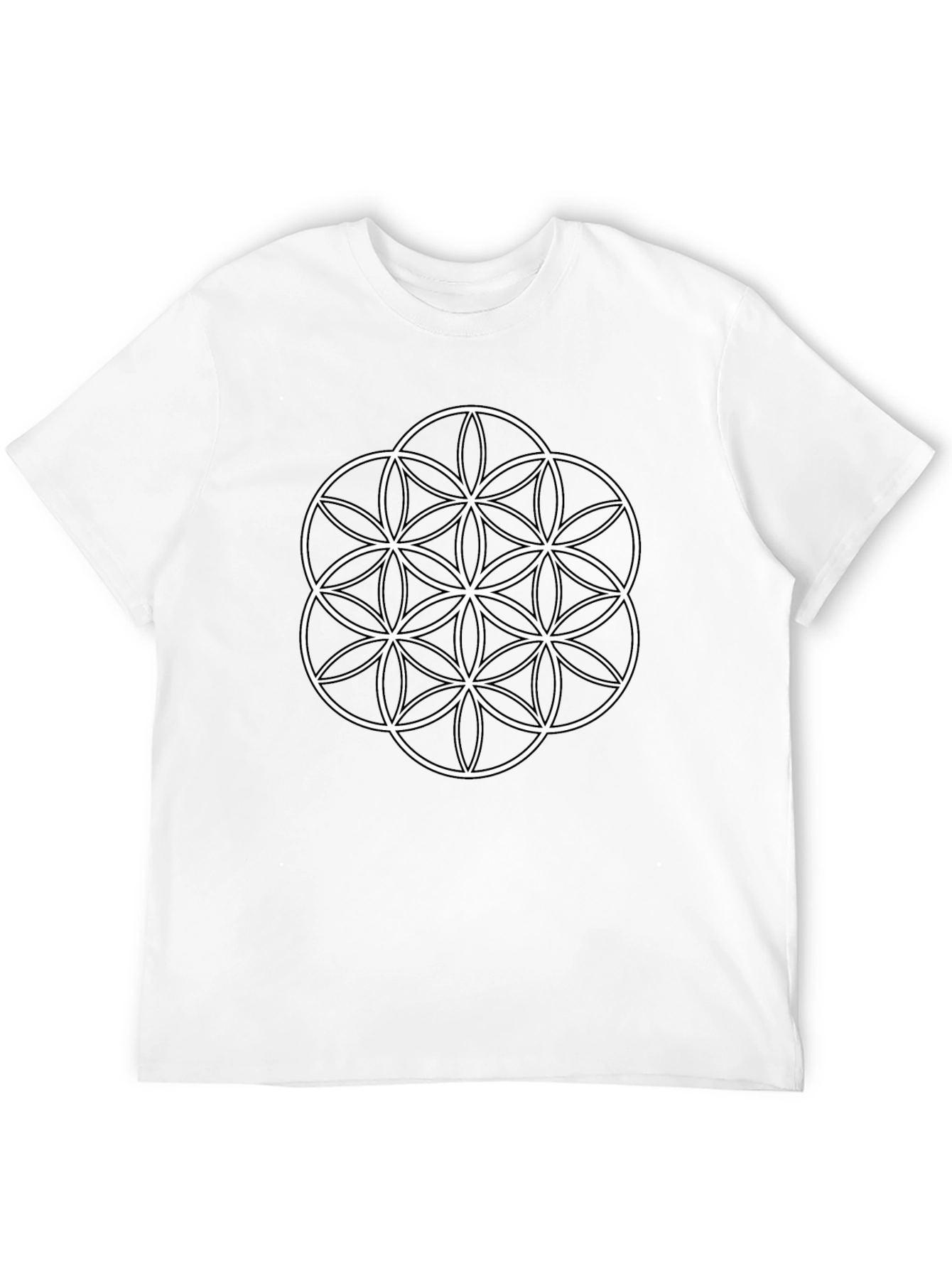 Flower of Life Graphic T-Shirt - Black