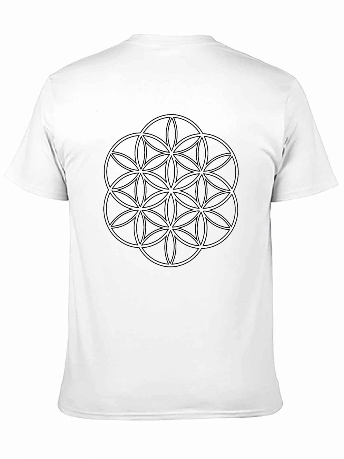 Flower of Life Graphic T-Shirt - Black