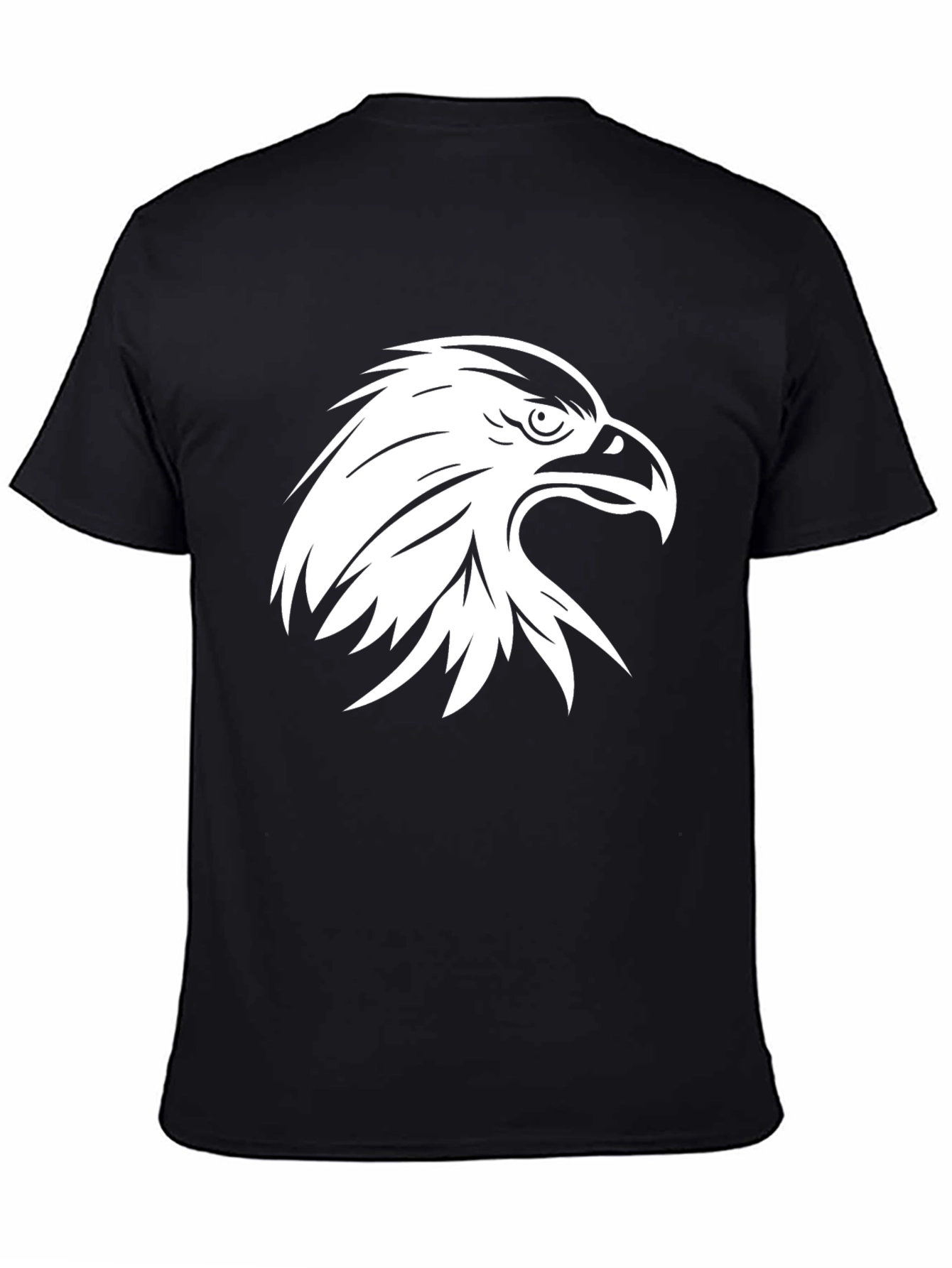 Black T-Shirt with Bold Eagle Graphic