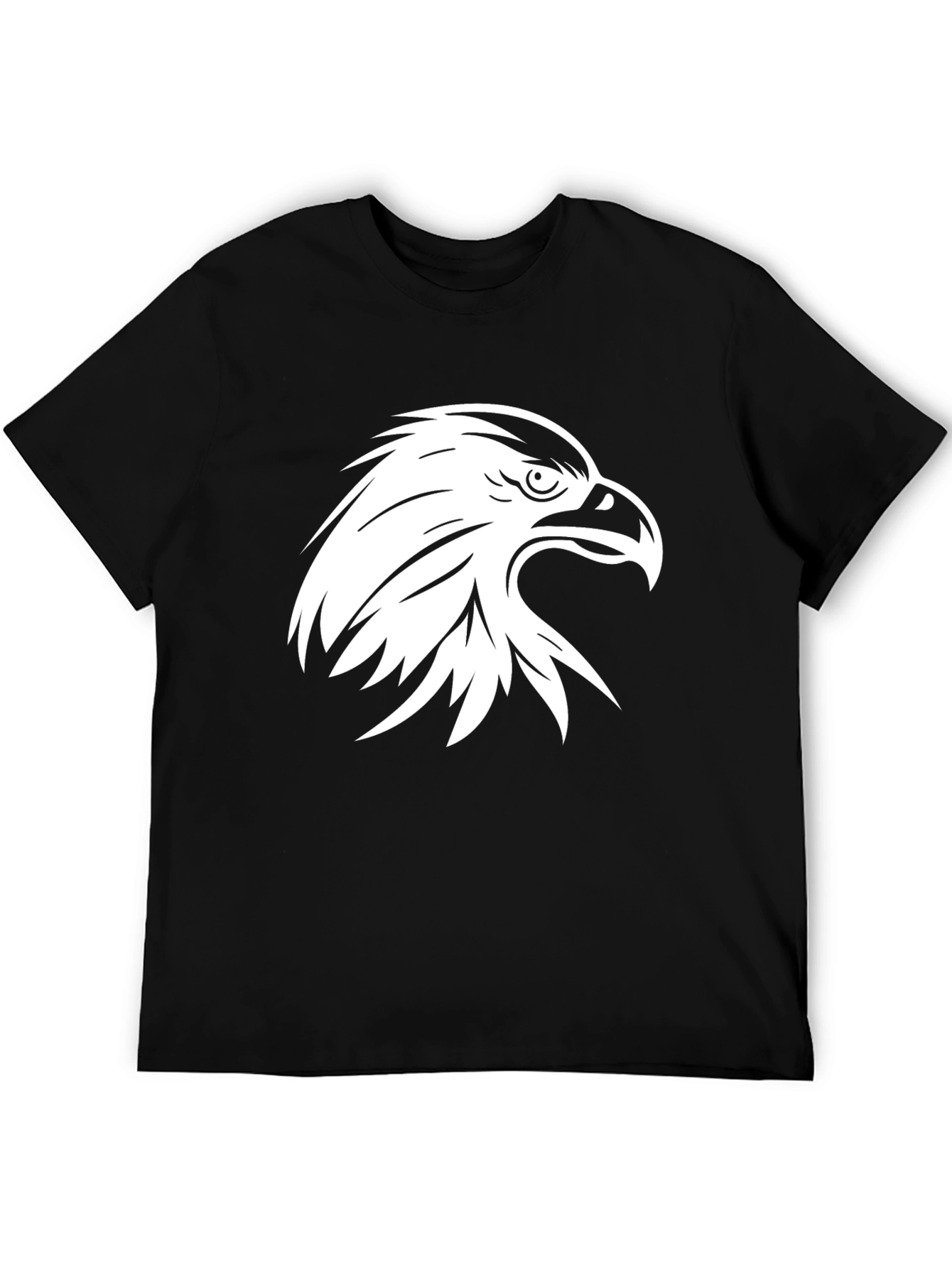 Black T-Shirt with Bold Eagle Graphic
