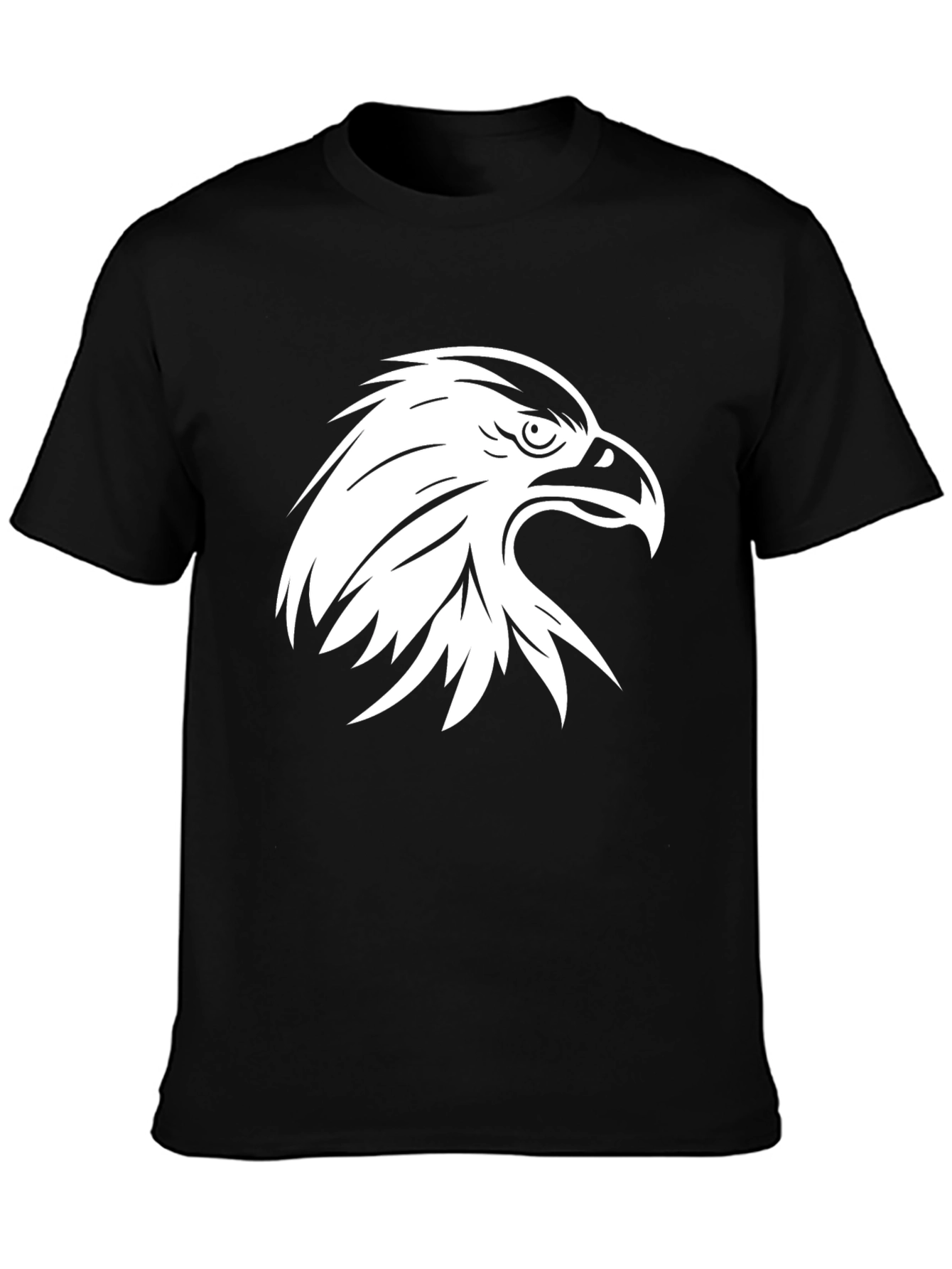 Black T-Shirt with Bold Eagle Graphic