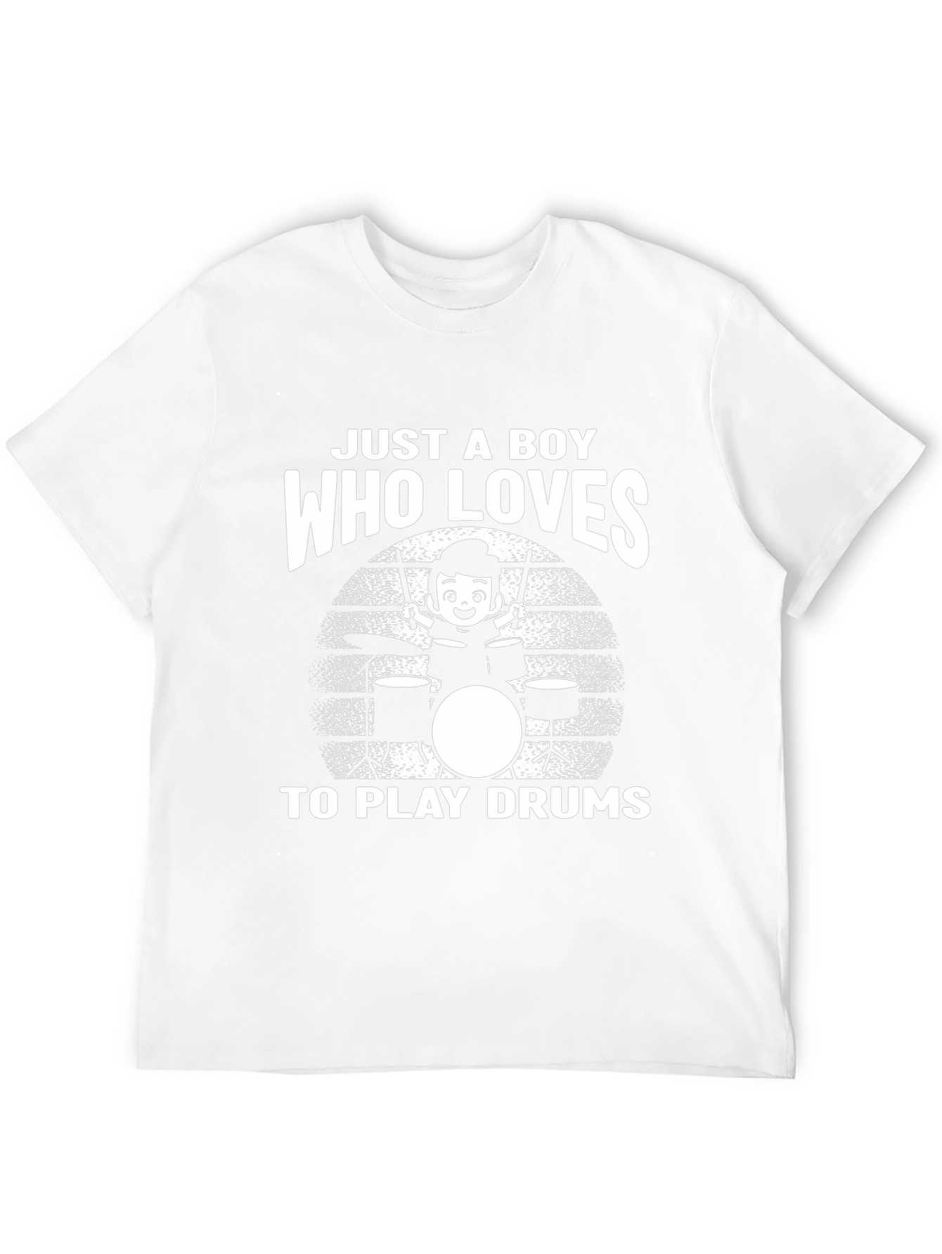 Boy Who Loves Drums Graphic T-Shirt