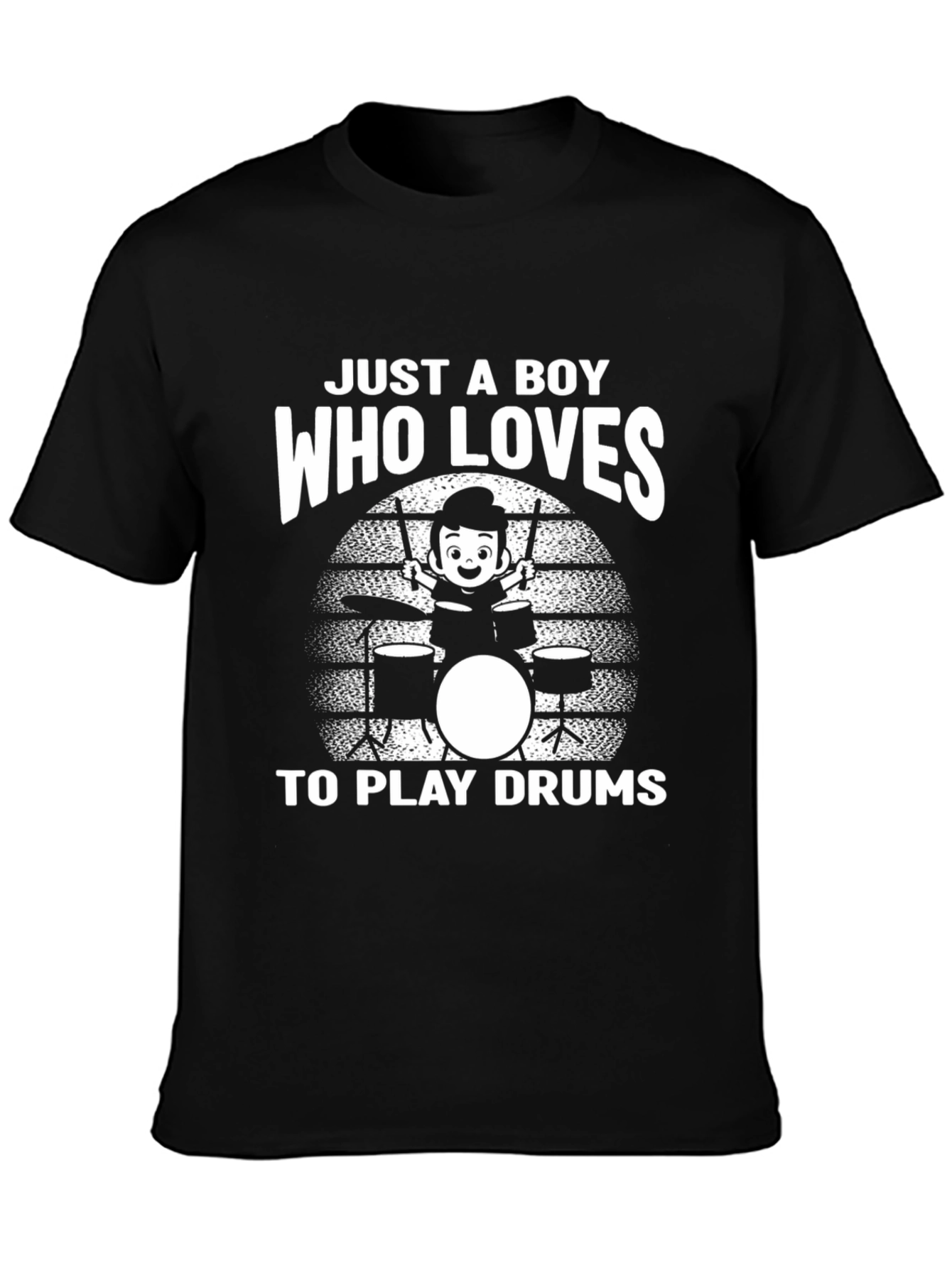 Boy Who Loves Drums Graphic T-Shirt