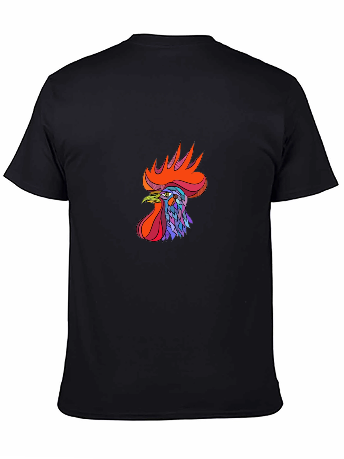 Rooster Graphic Tee - Bold & Stylish Black T-Shirt