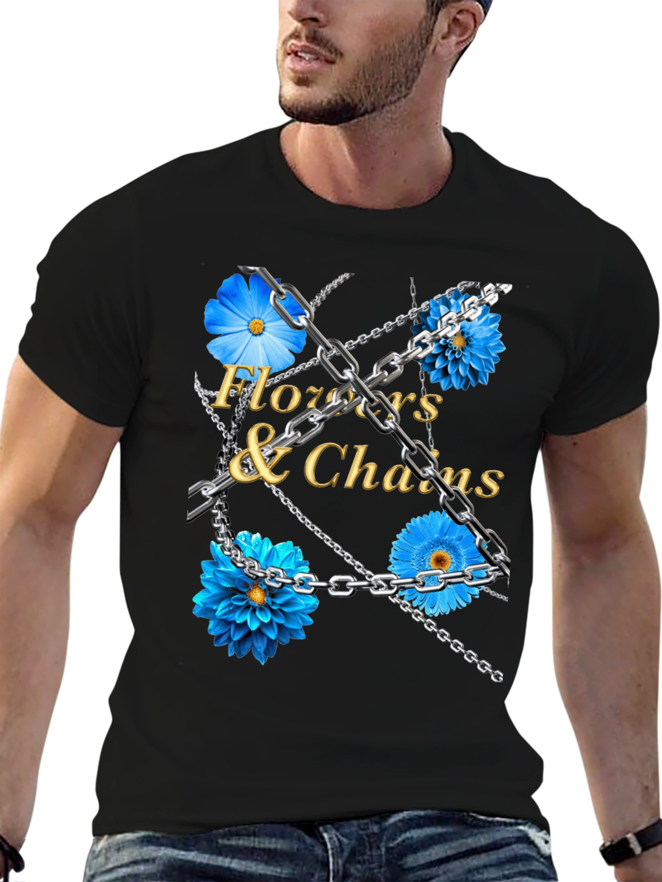 Flowers & Chains Graphic T-Shirt