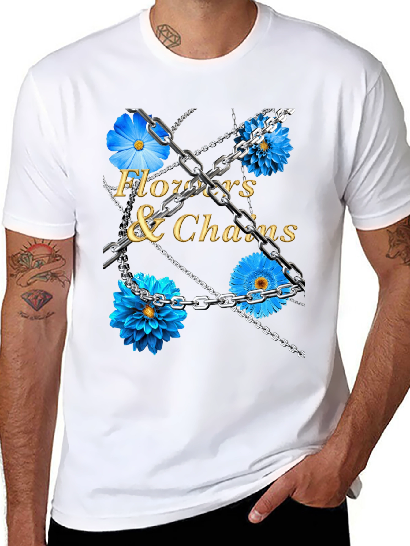 Flowers & Chains Graphic T-Shirt