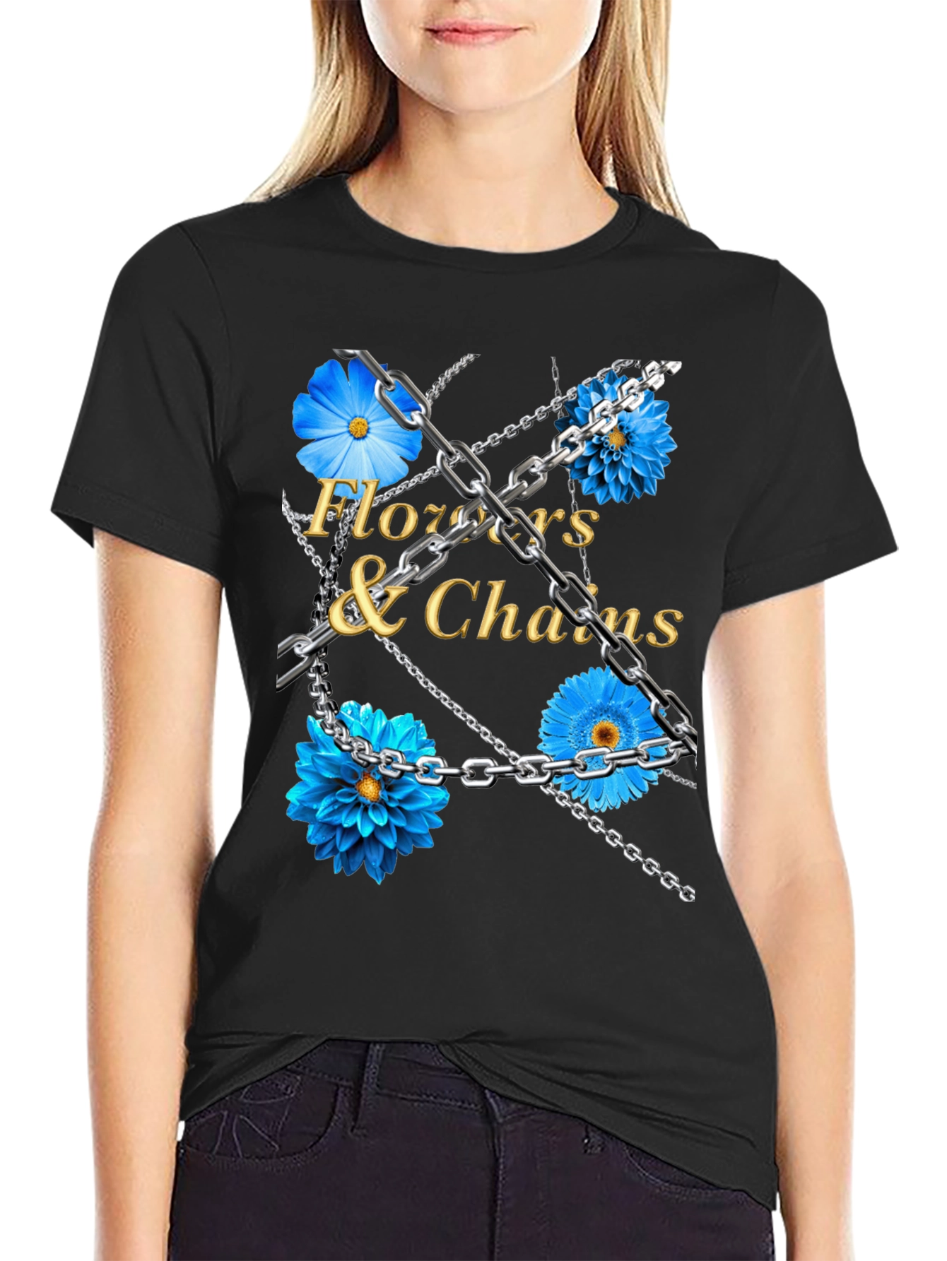 Flowers & Chains Graphic T-Shirt