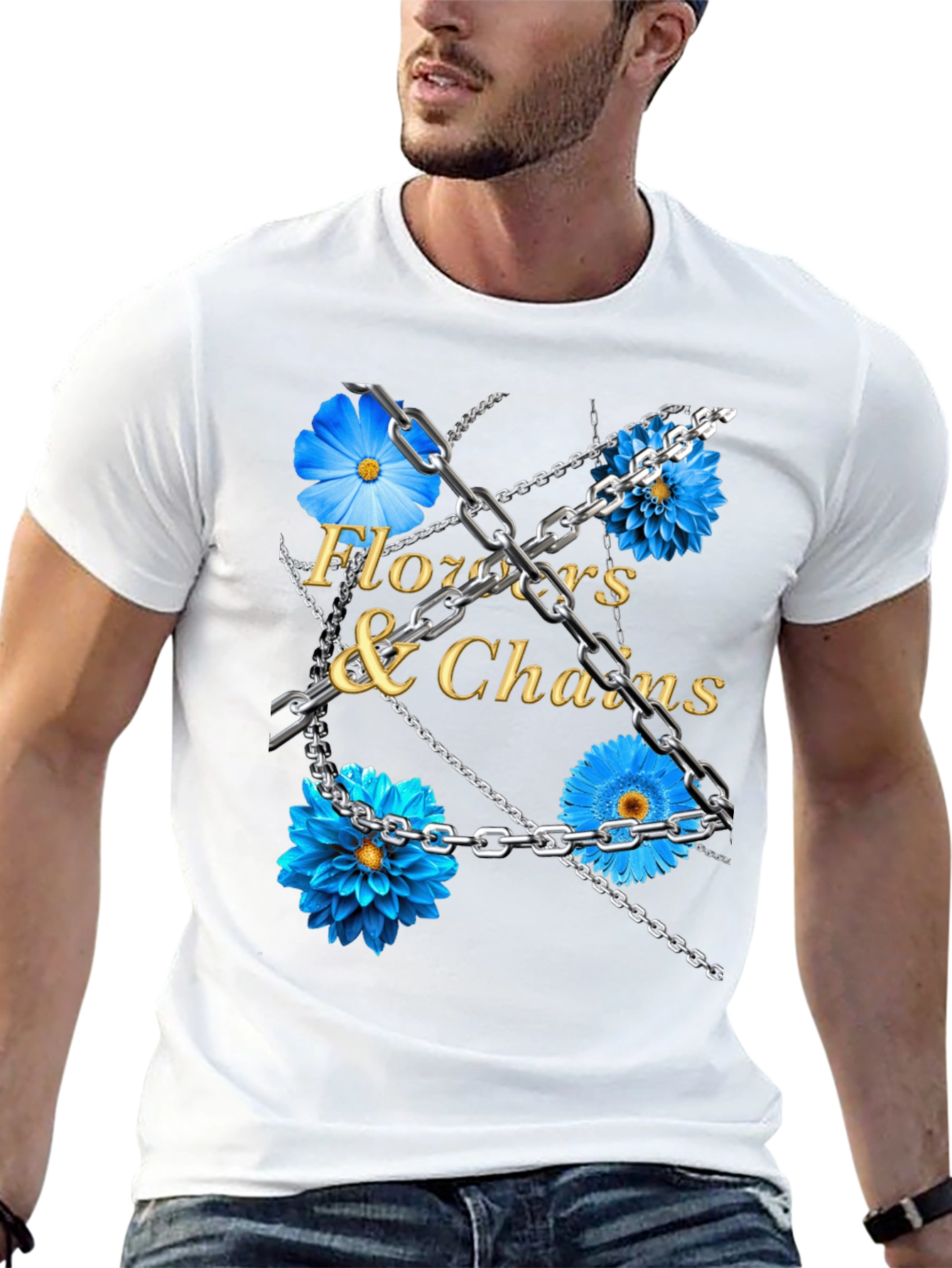 Flowers & Chains Graphic T-Shirt