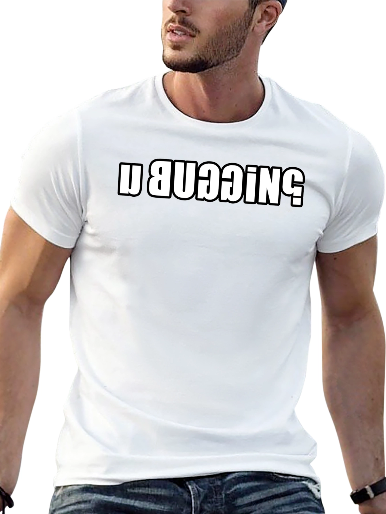 U BUGGIN T-Shirt - Black Short Sleeve Tee