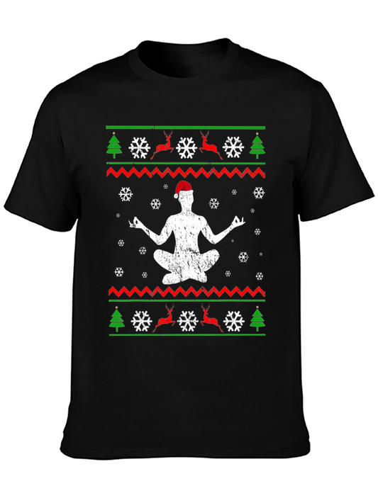 Yoga Christmas T-Shirt - Mens Holiday Gift Tee