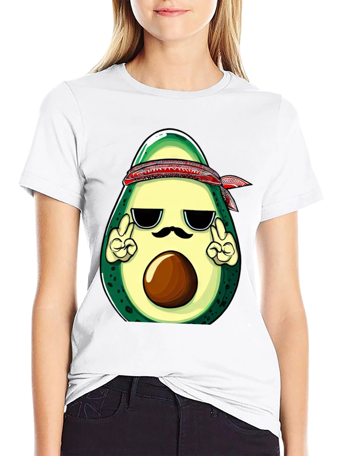 Cool Avocado Graphic T-Shirt - Black