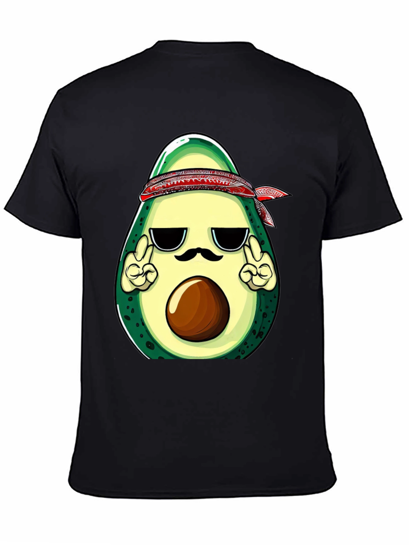 Cool Avocado Graphic T-Shirt - Black