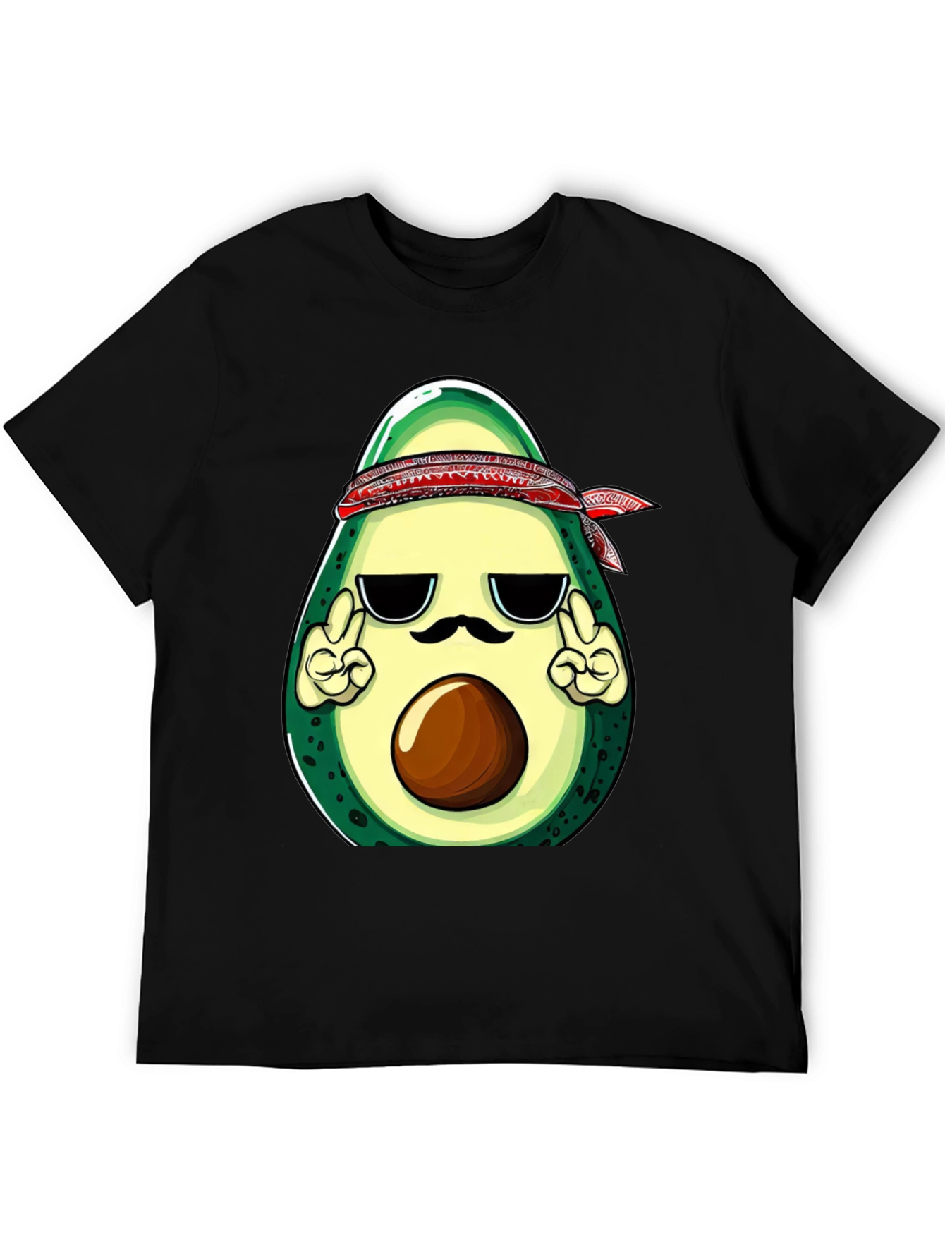 Cool Avocado Graphic T-Shirt - Black