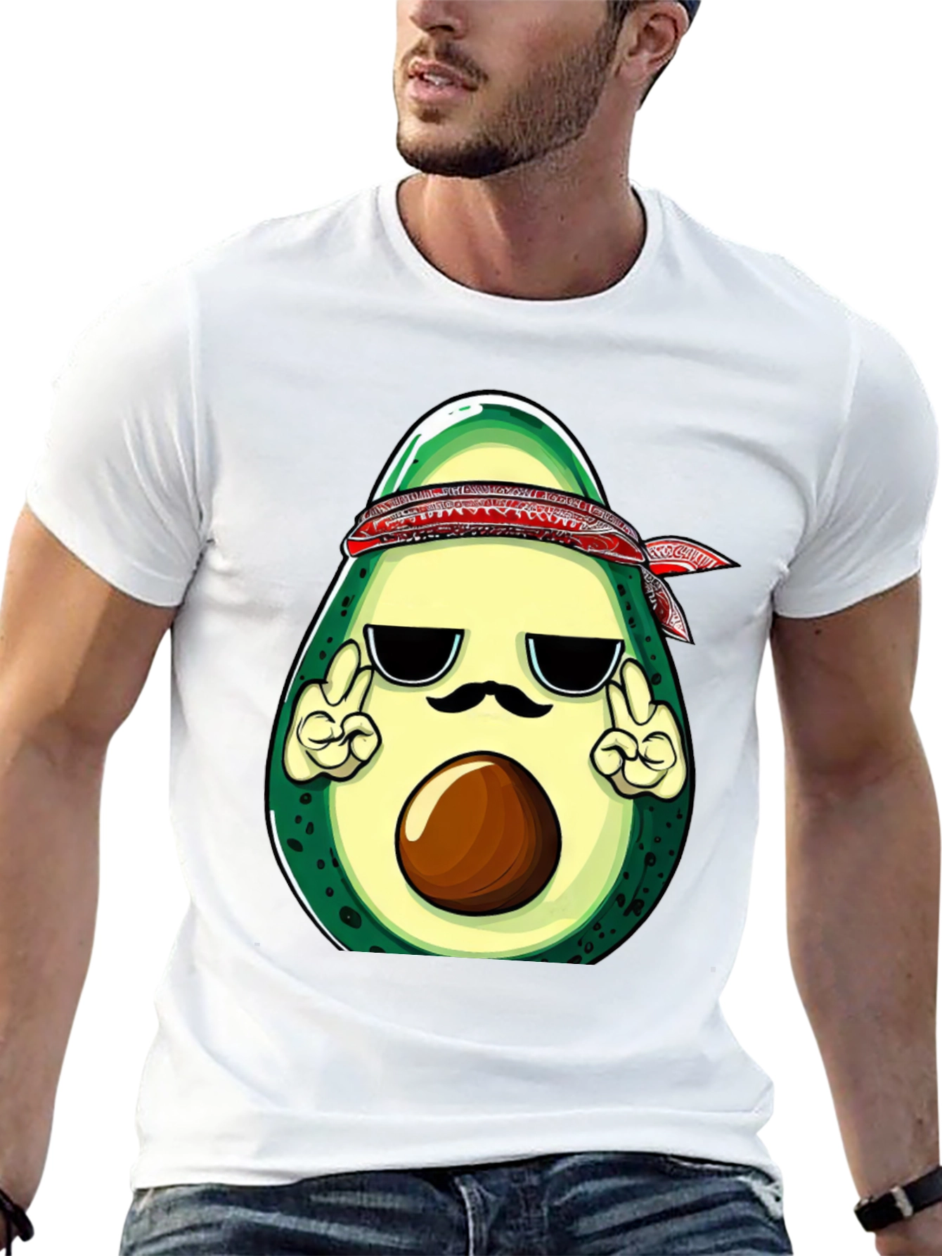 Cool Avocado Graphic T-Shirt - Black