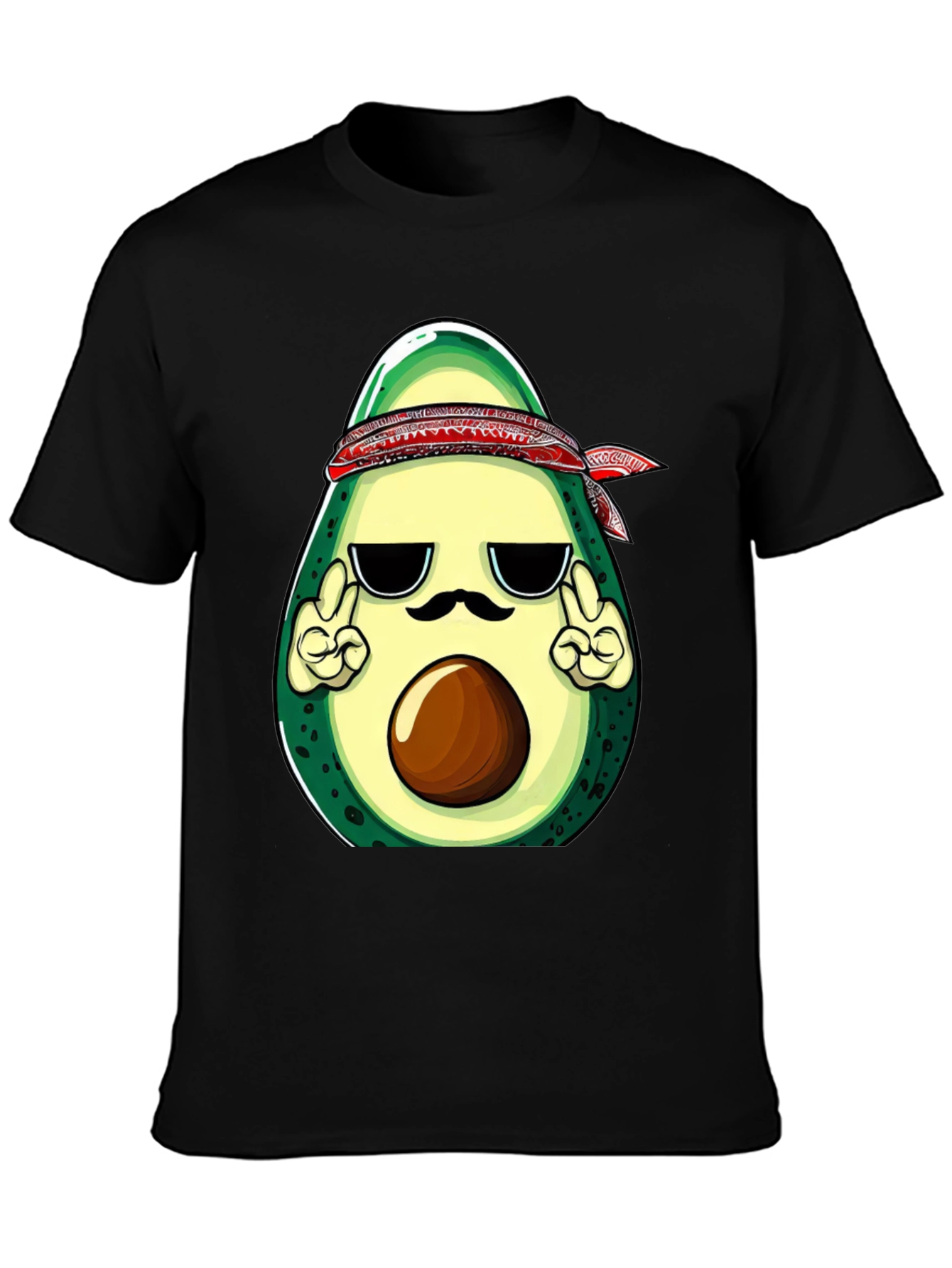 Cool Avocado Graphic T-Shirt - Black
