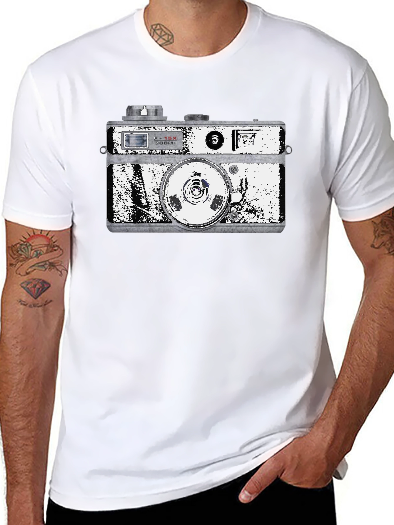 Retro Camera Graphic T-Shirt - Classic Style