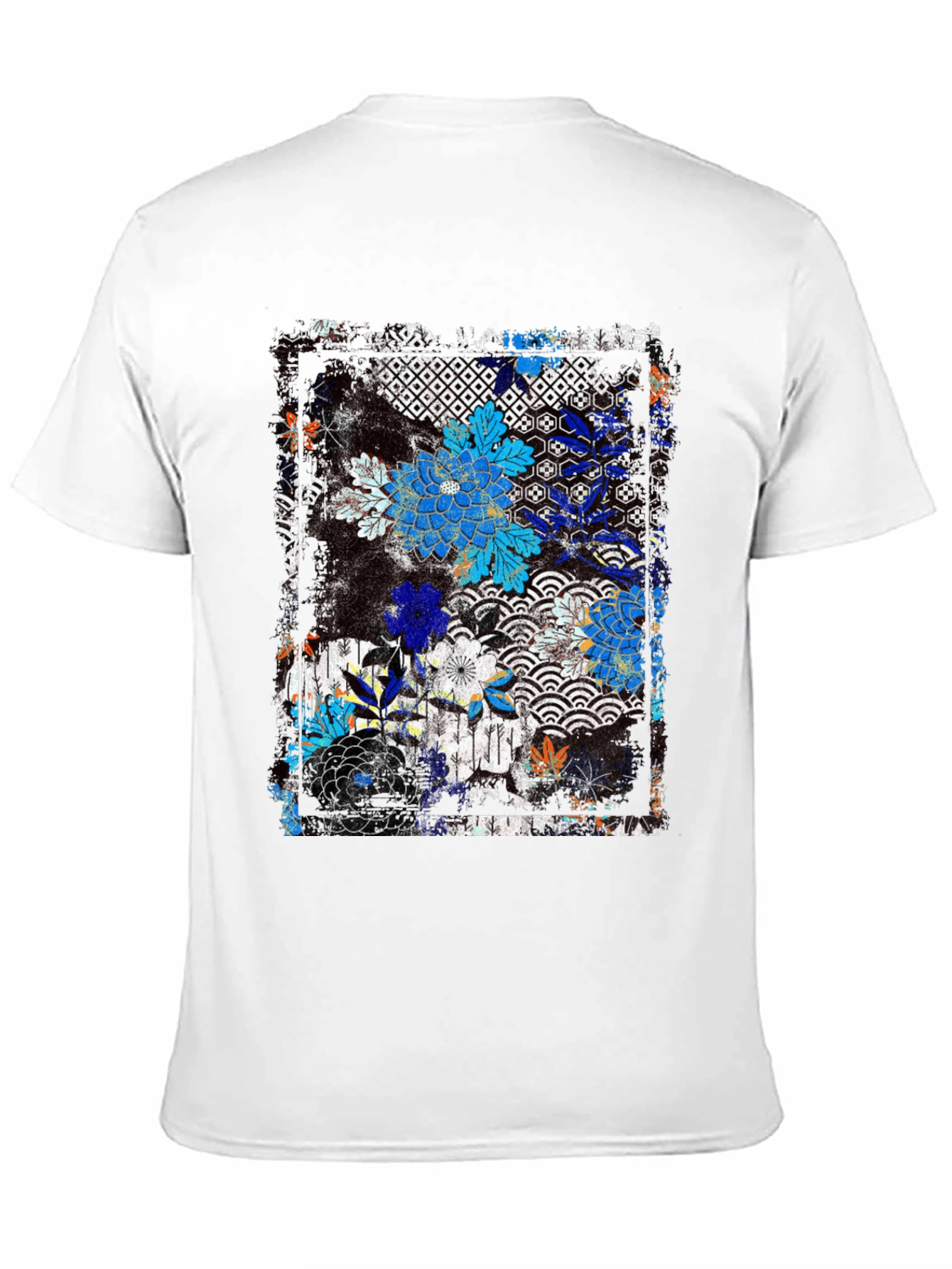 Floral Pattern T-Shirt - Japanese Design