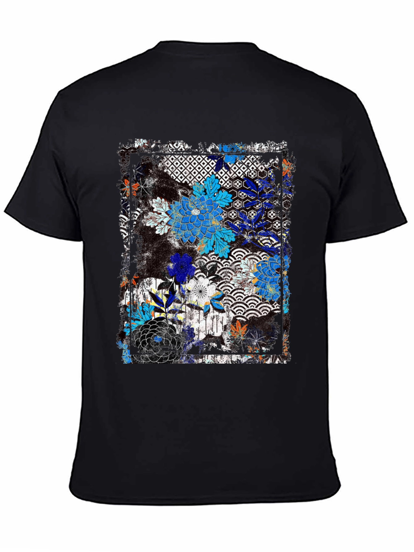 Floral Pattern T-Shirt - Japanese Design