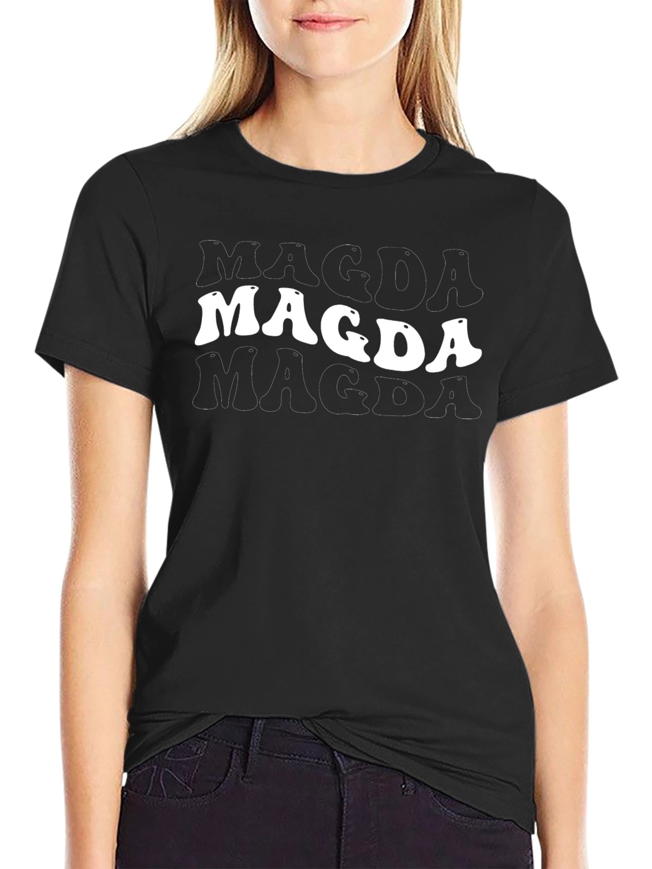 Magda T-Shirt - Retro Text Graphic Tee