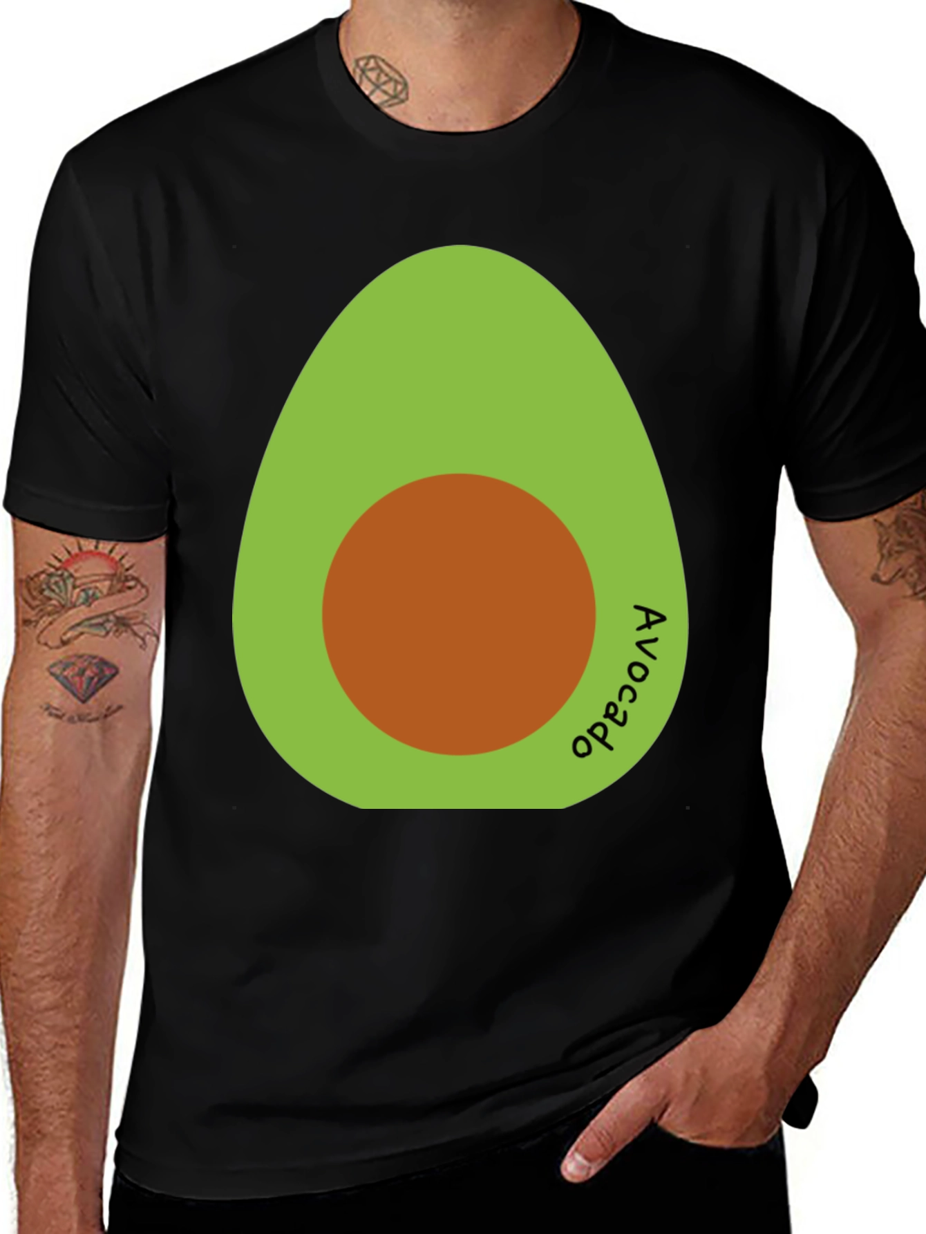 Avocado Graphic T-Shirt - Black