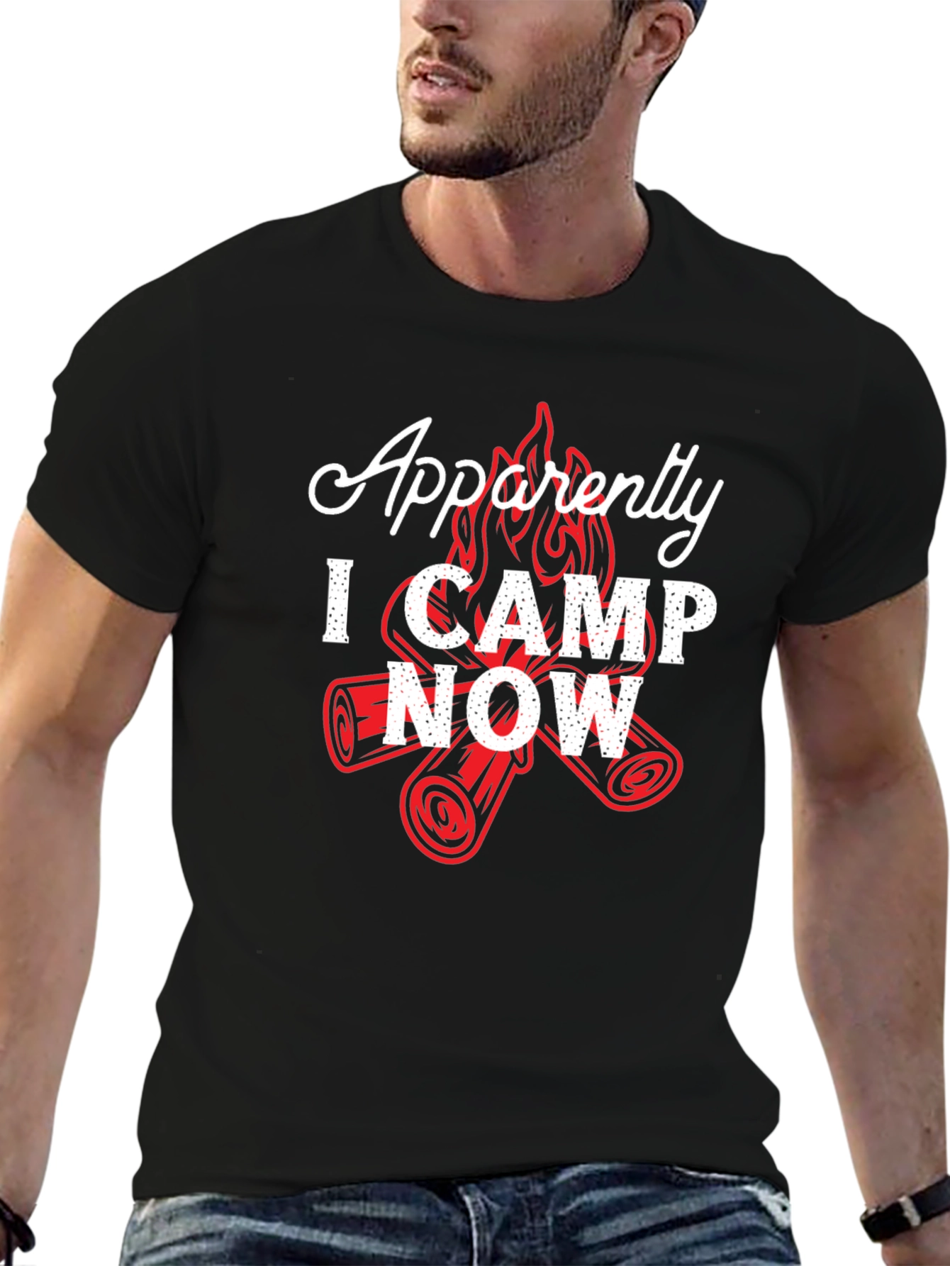 Apparently I Camp Now T-Shirt - Funny Camping Tee