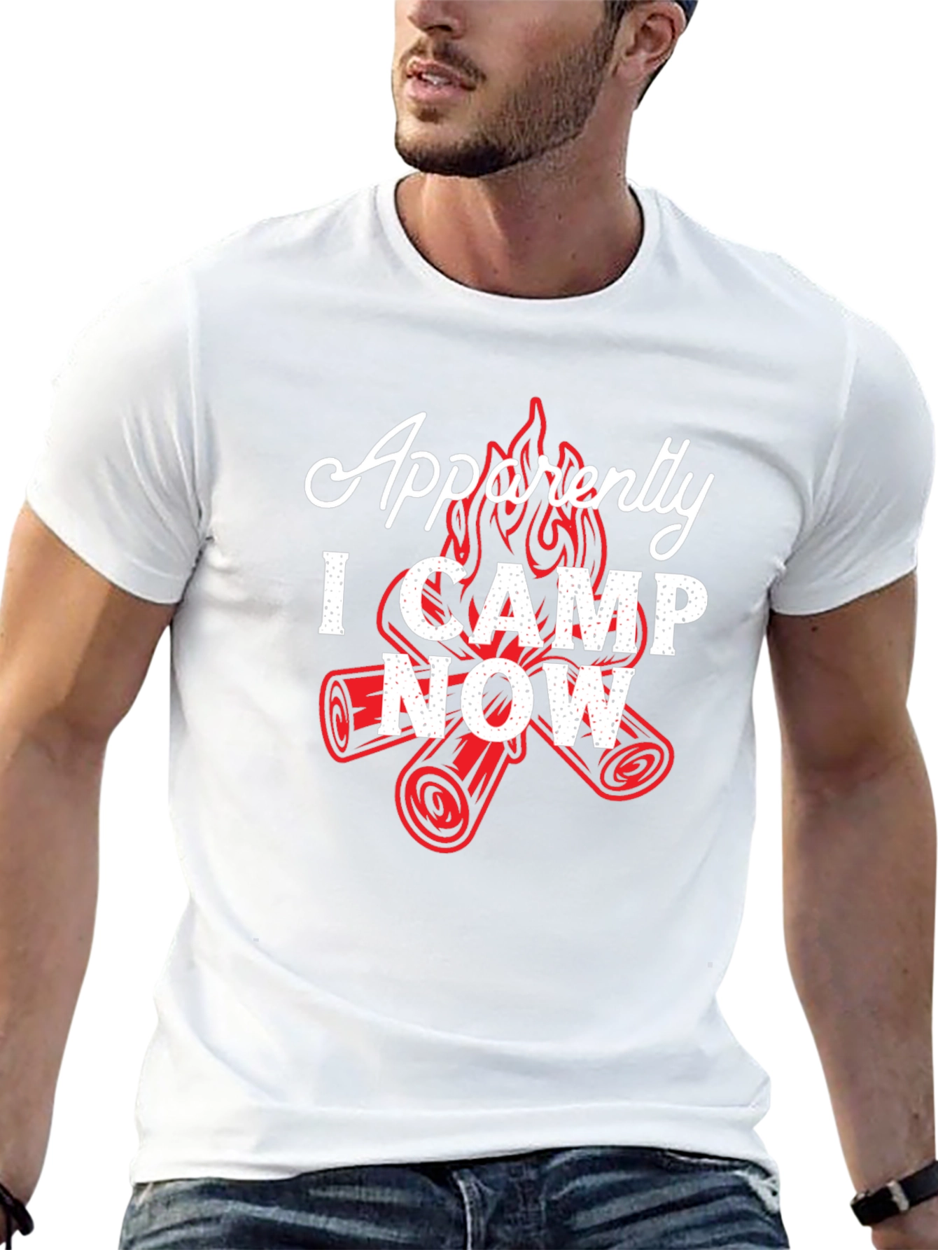 Apparently I Camp Now T-Shirt - Funny Camping Tee