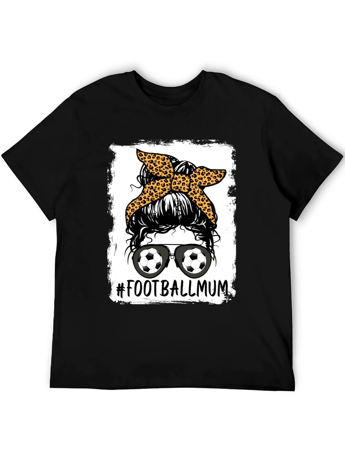 Football Mum Graphic Tee - Messy Bun Design