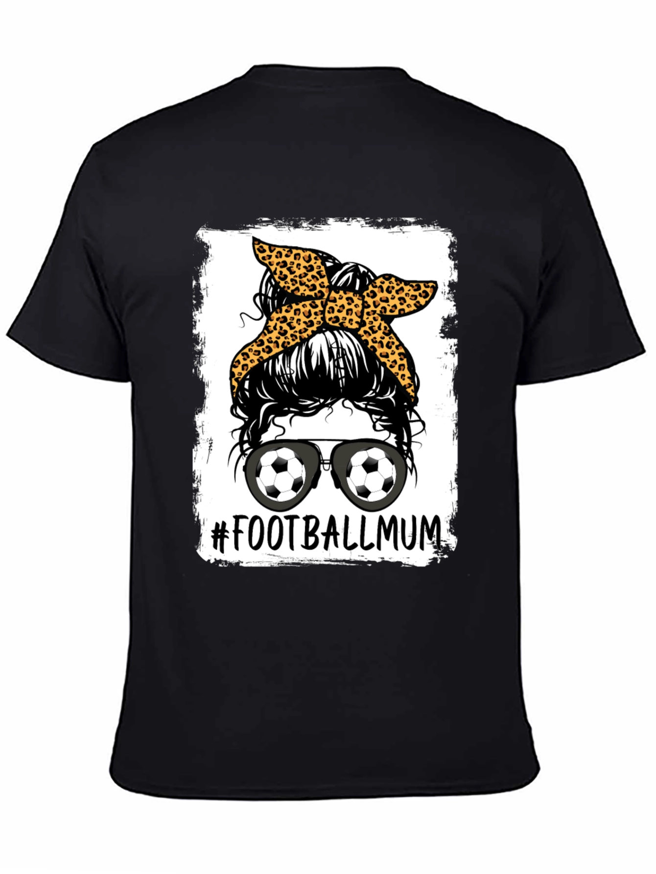 Football Mum Graphic Tee - Messy Bun Design