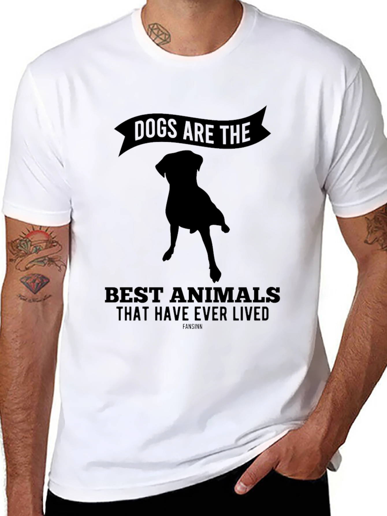 Dogs Are The Best Animals T-Shirt Black