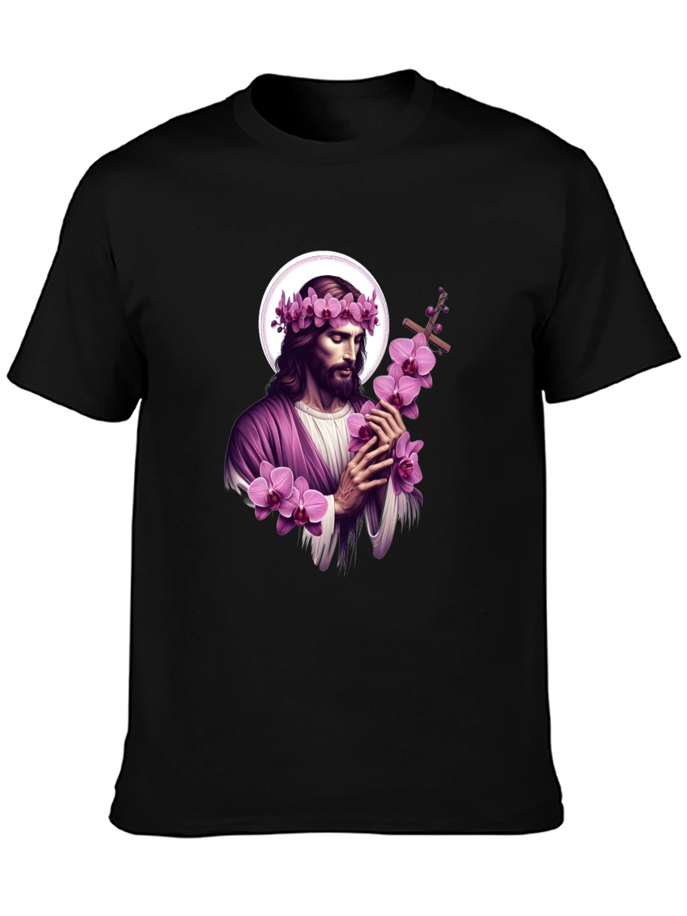 Orchid Crown Jesus Graphic Tee
